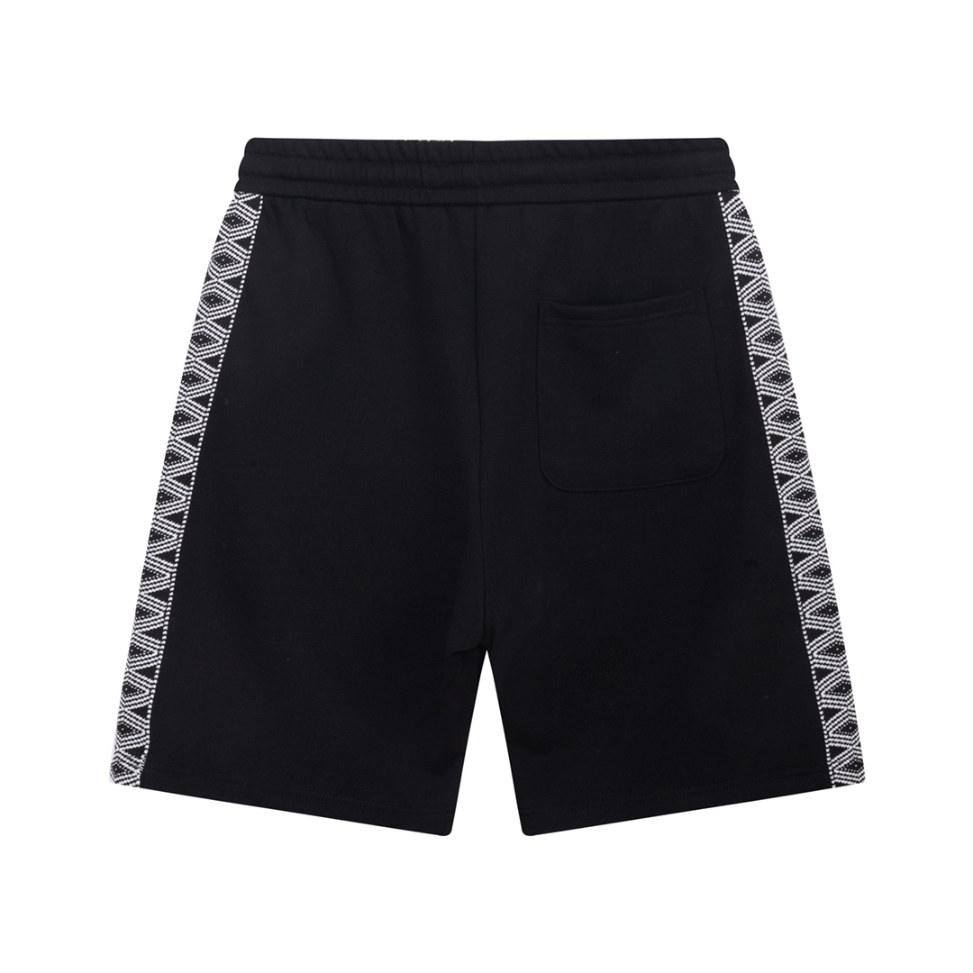 Webbing Splice Embroidered Shorts
