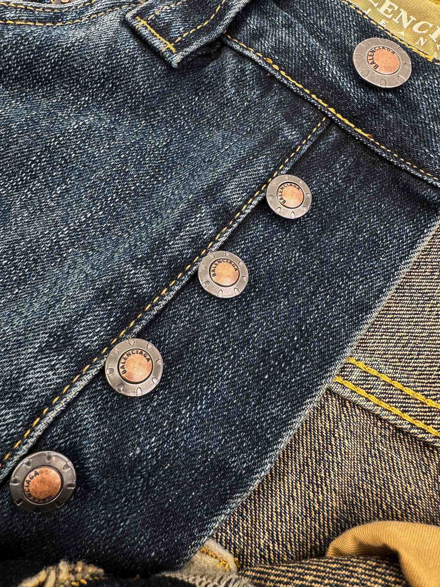 Red Lettering Embroidered Jeans