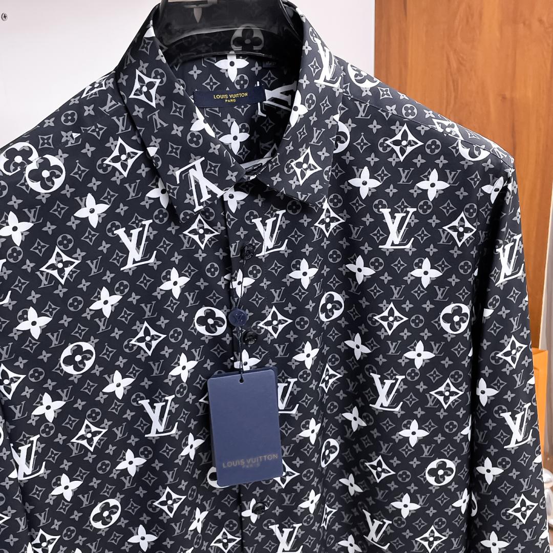 New Men-s Full Print Jacquard Shirt