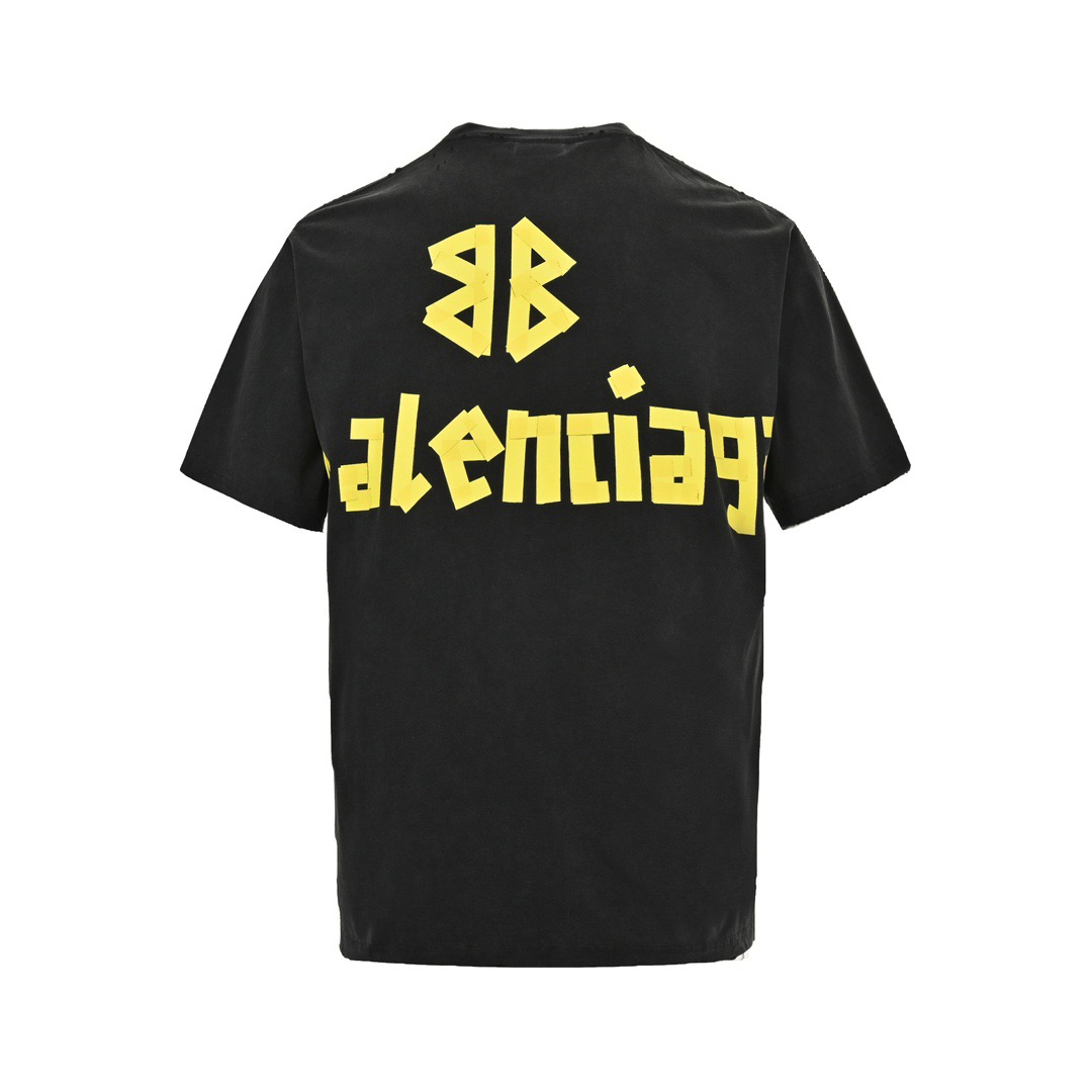 23SS Masking Tape Print Short-Sleeve T-Shirt