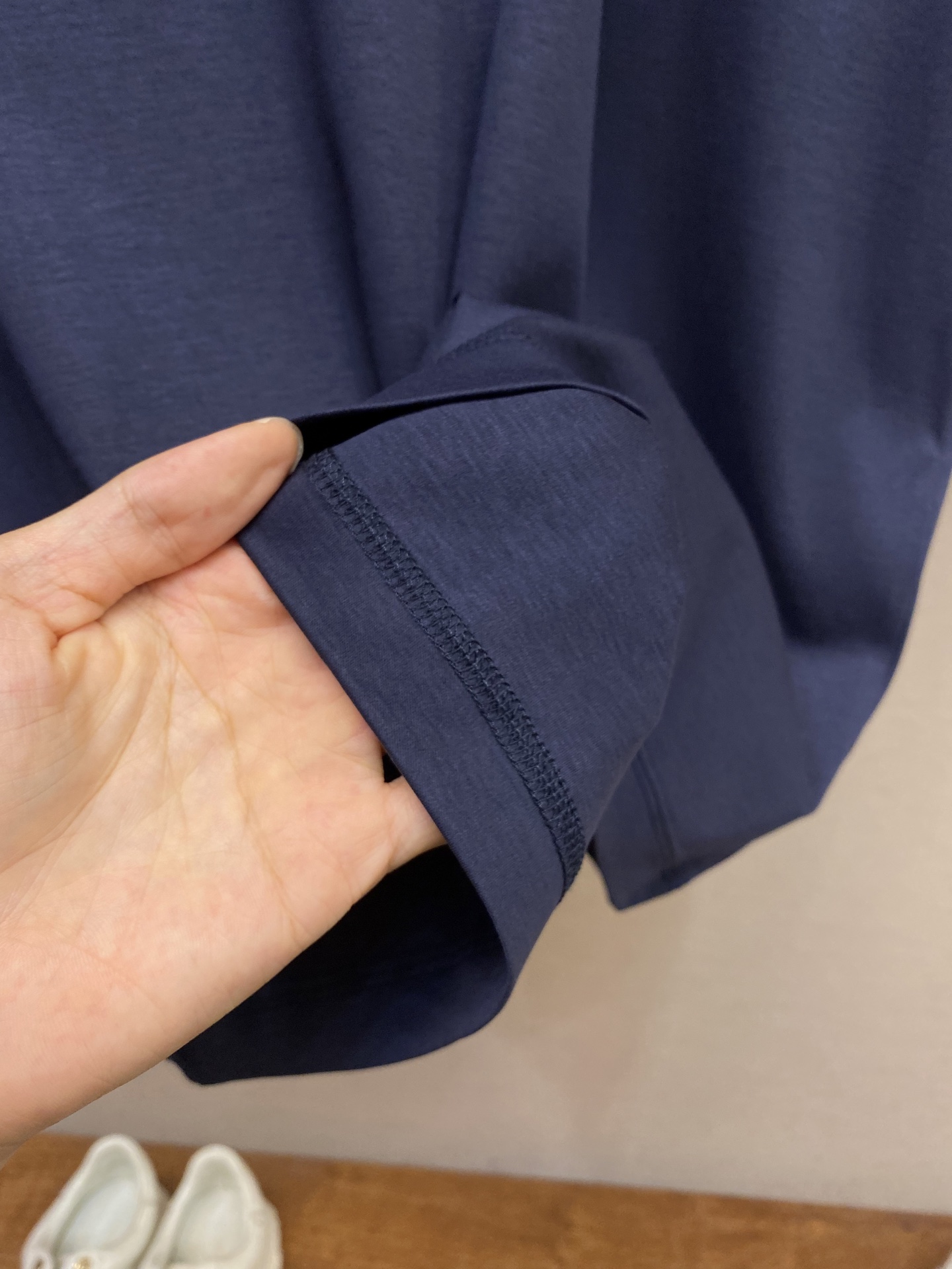 Mulberry Silk Embroidered Short-Sleeve T-Shirt