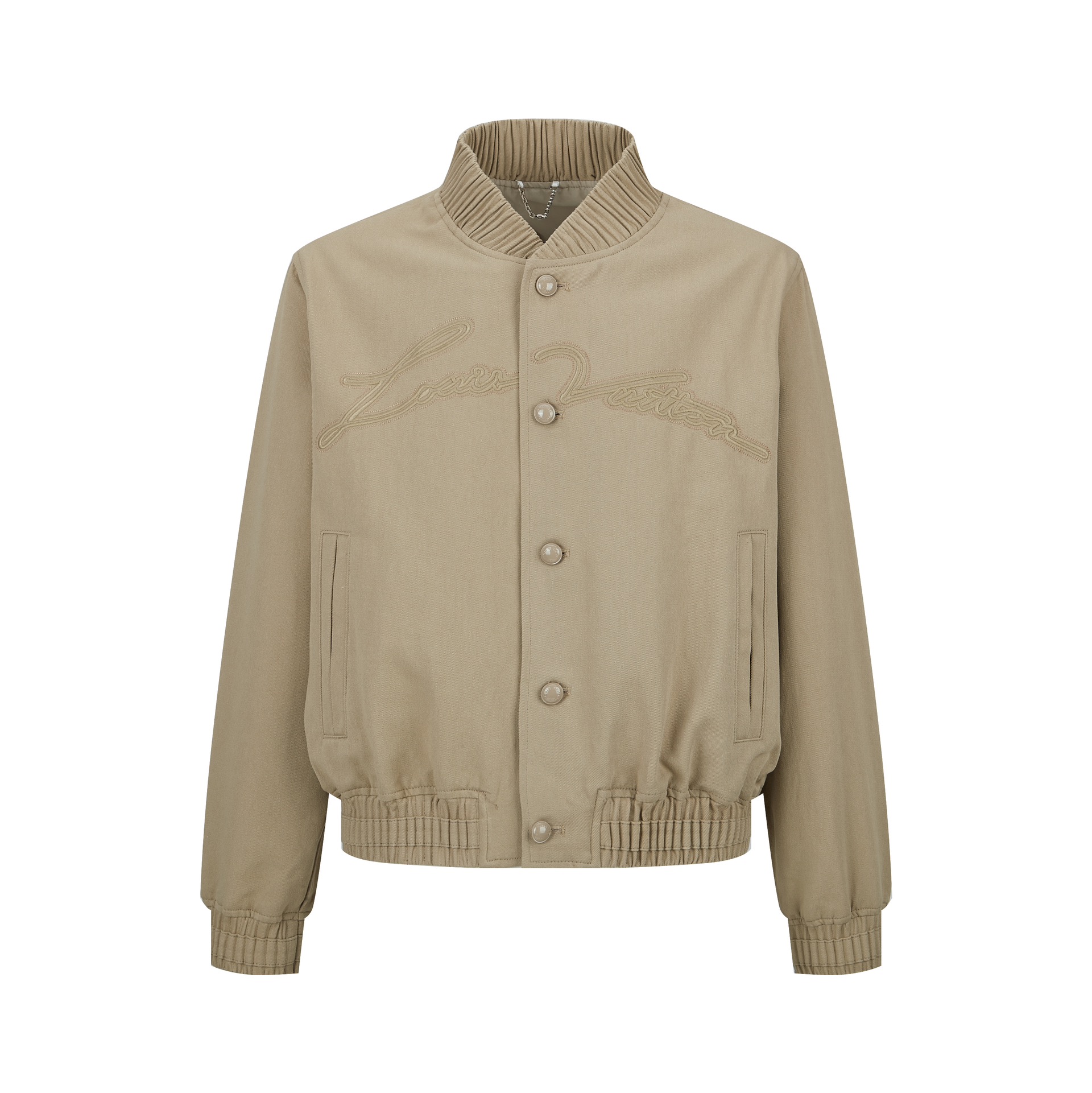 Embroidered Logo Cotton Varsity Jacket