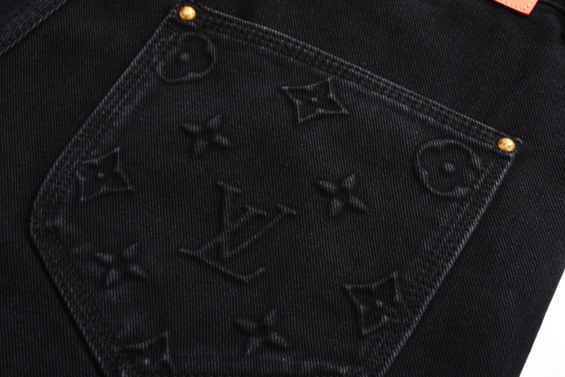 Black Denim Classic Cargo Shorts