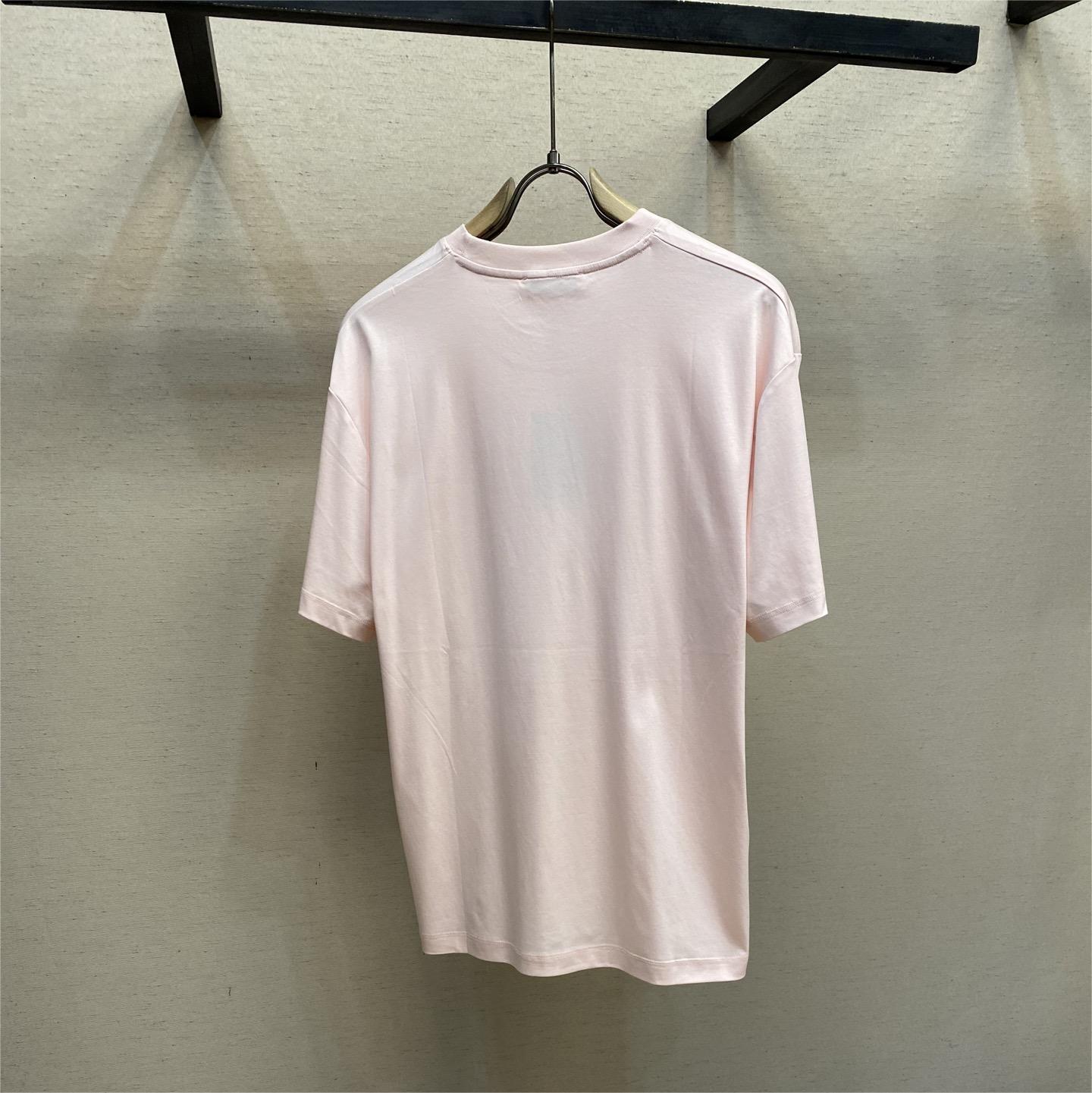 Mulberry Silk Embroidered Short-Sleeve T-Shirt