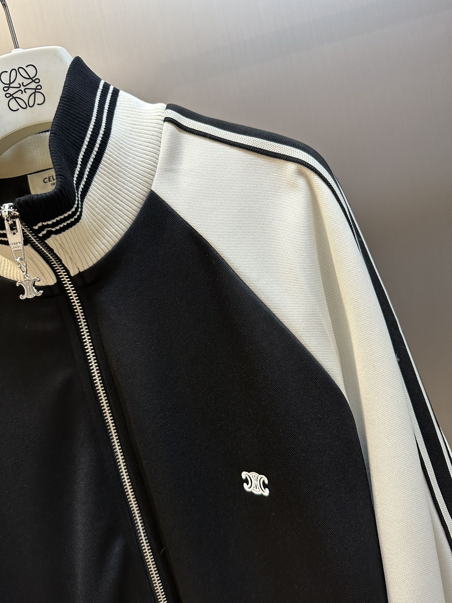 Embroidered Arc de Triomphe Baseball Jacket