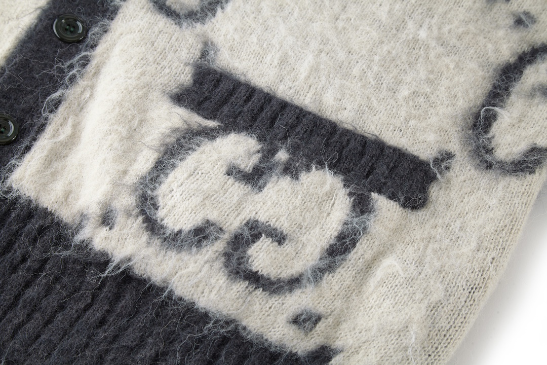 Reversible Mohair Cardigan Sweater