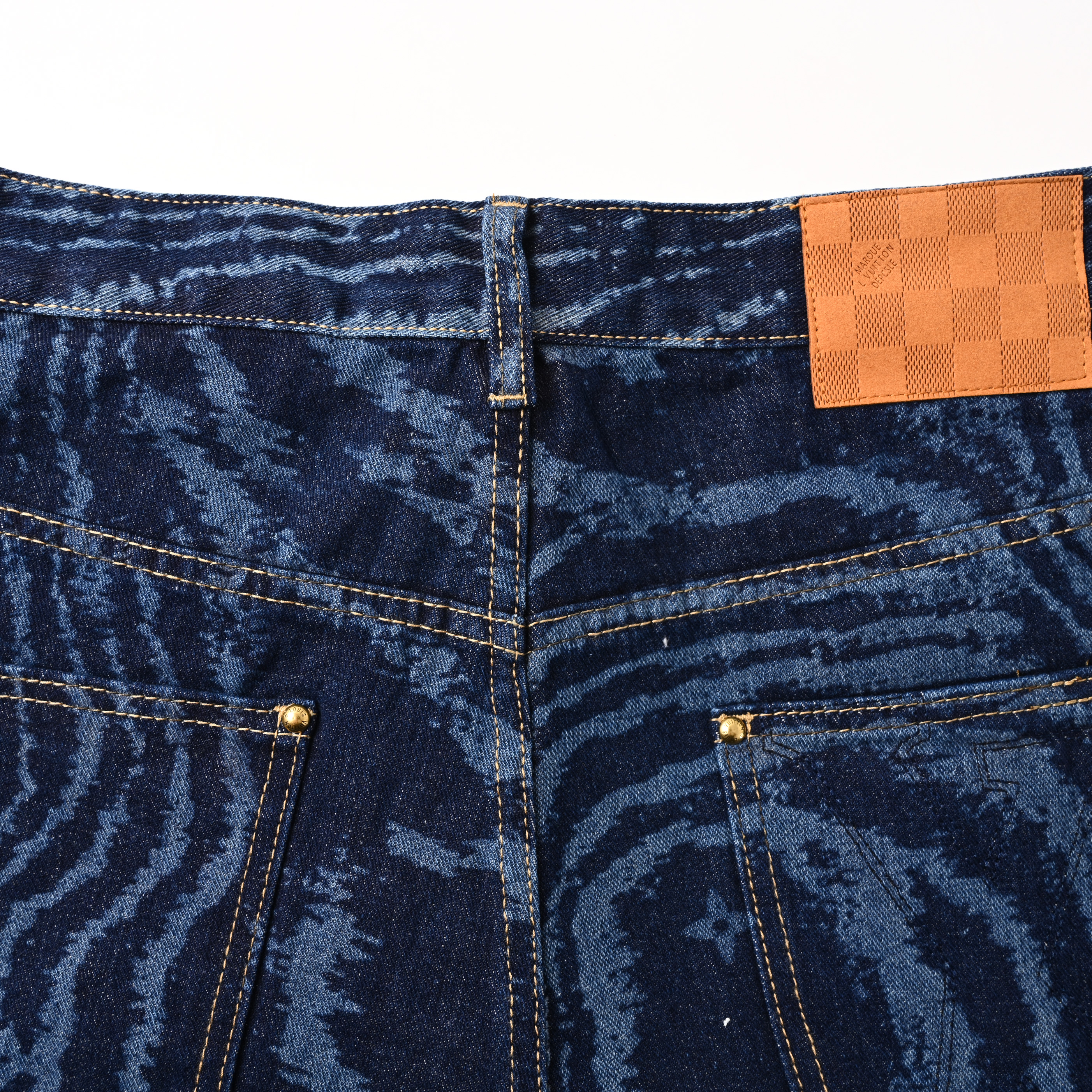 Lambo-Inspired Laser-Patterned Denim Shorts