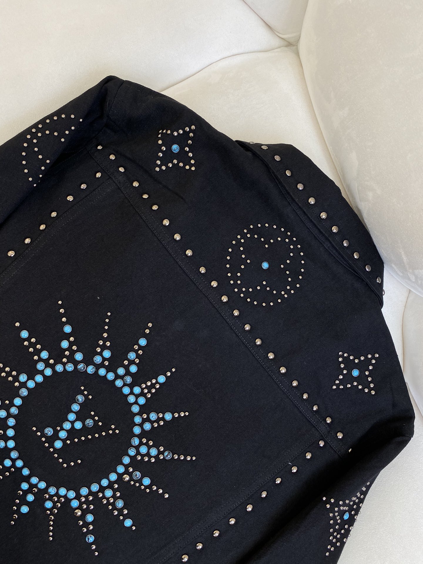 Turquoise Rivet Denim Jacket