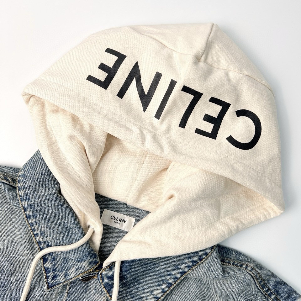 CELINE Hooded Denim Jacket