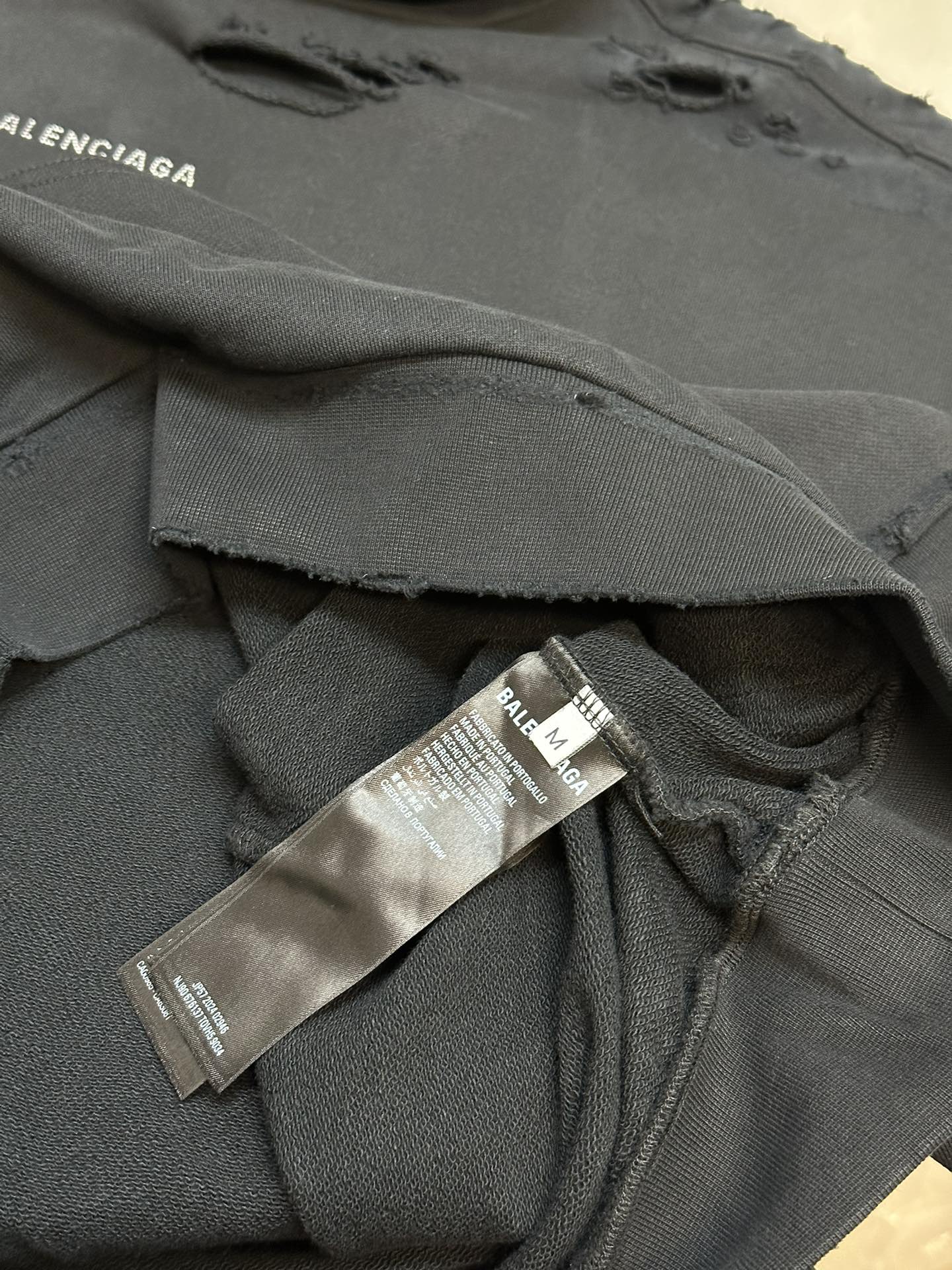 Rhinestone Distressed Hoodie