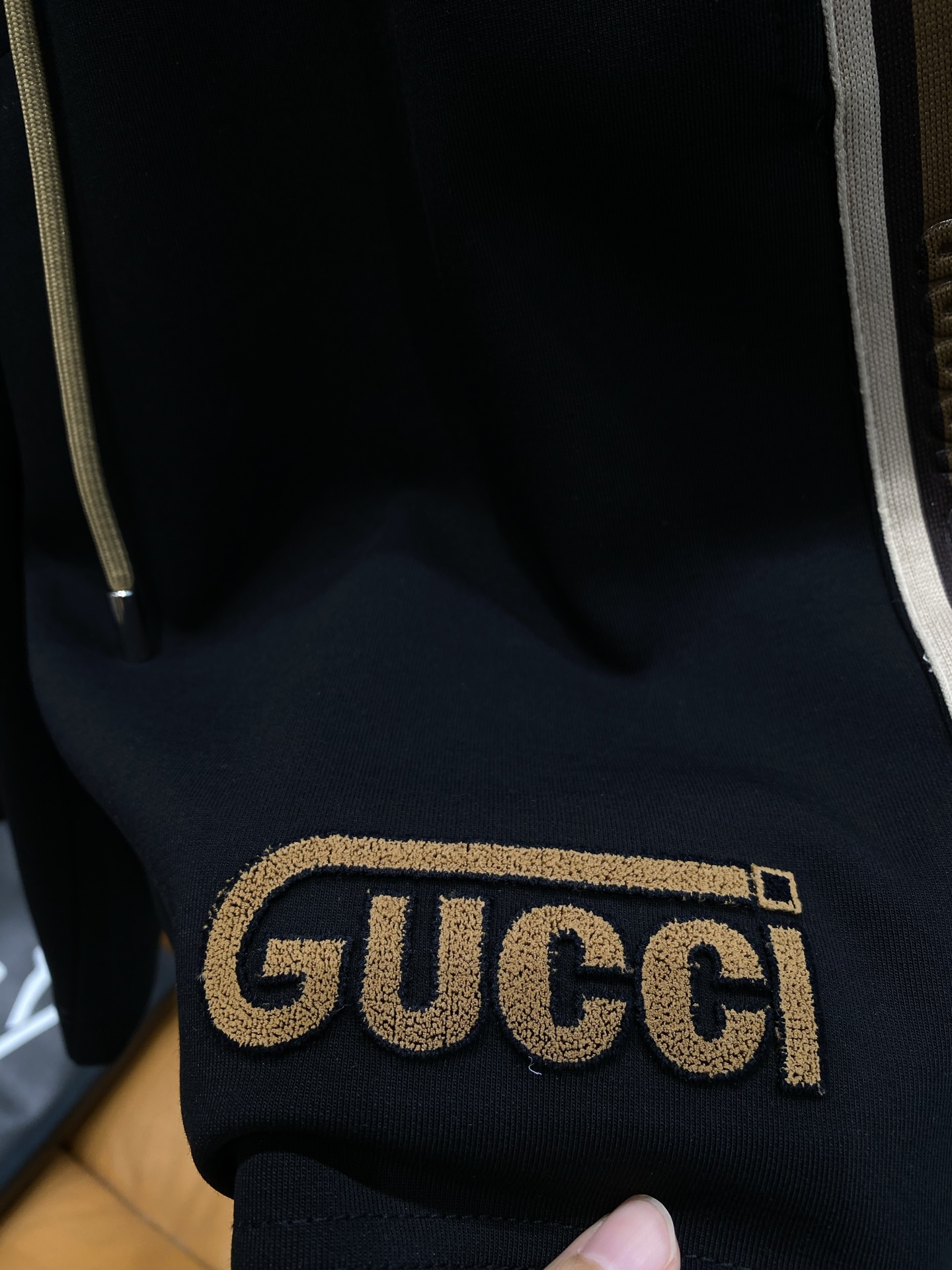 Black Side Printed Shorts