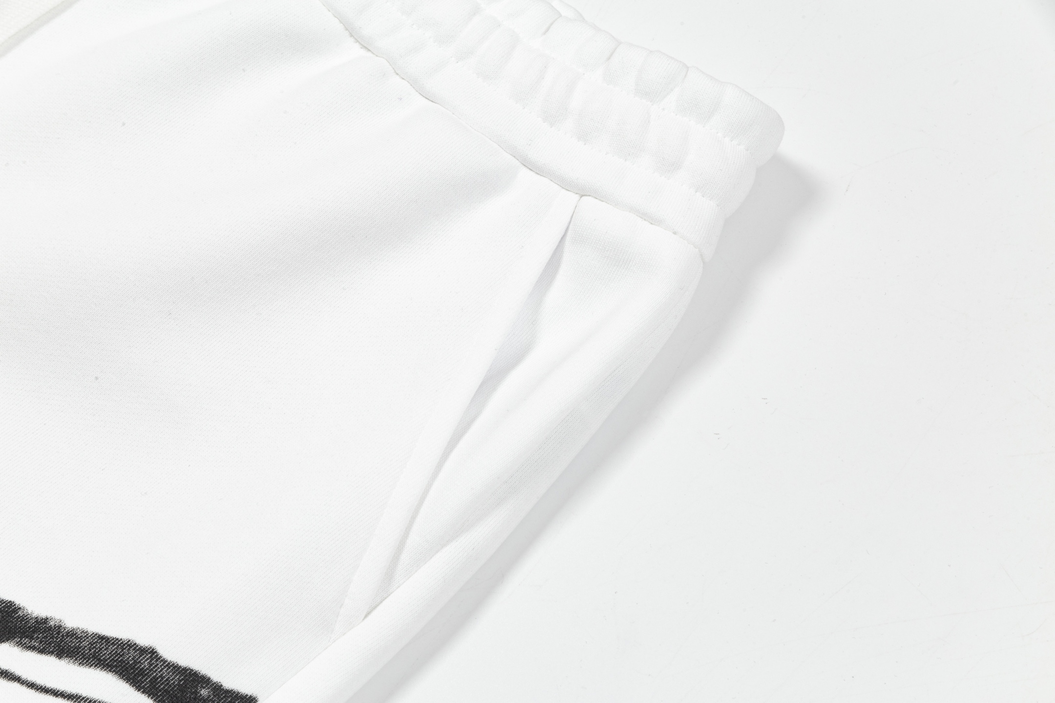 White Graffiti Print Shorts