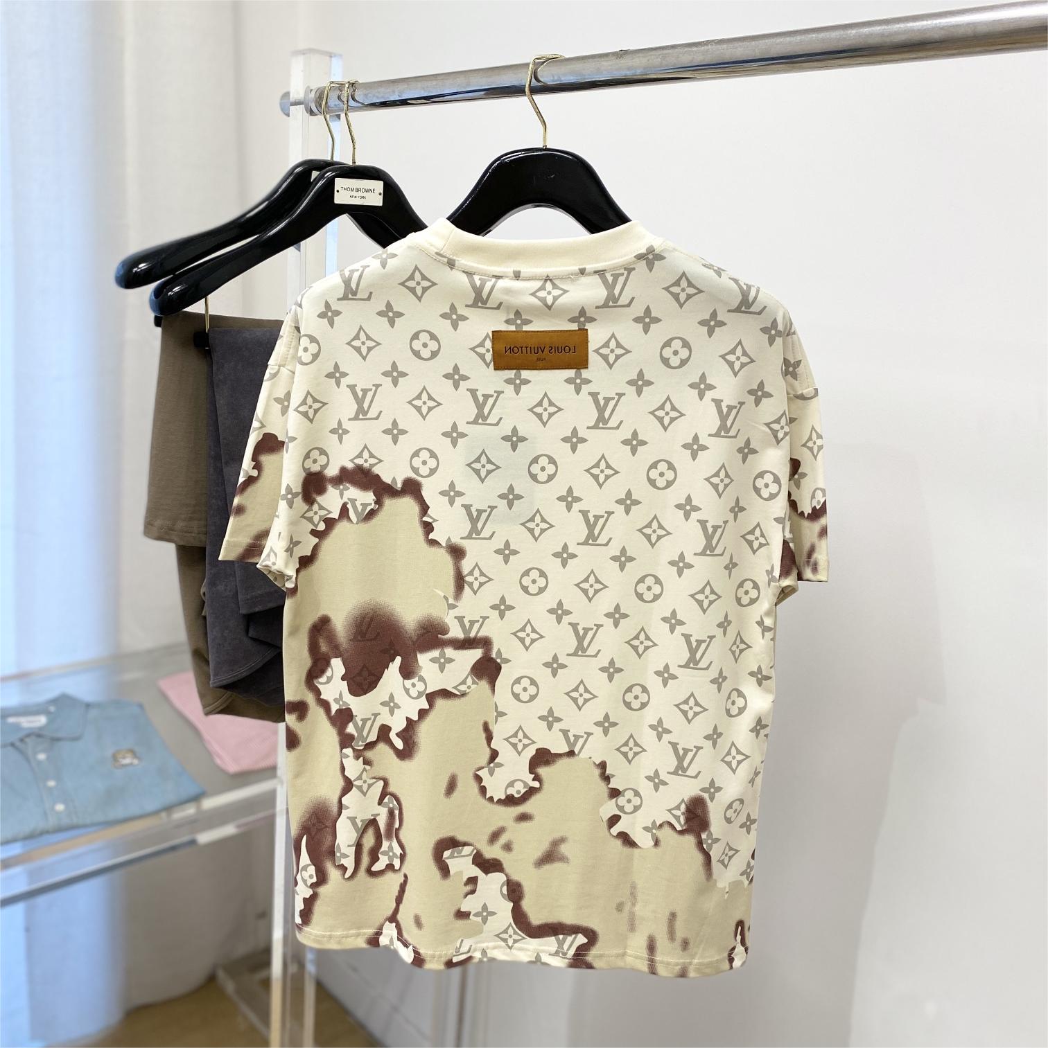All-over Printed Flame Cloud Crew Neck T-Shirt
