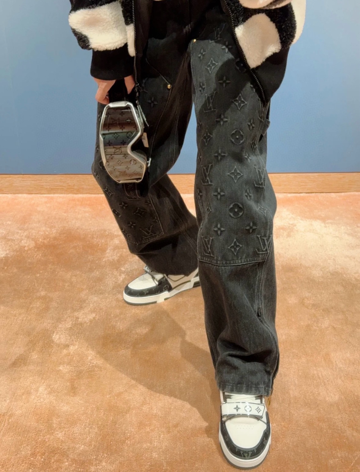 Carpenter Pants With Embossed Letters