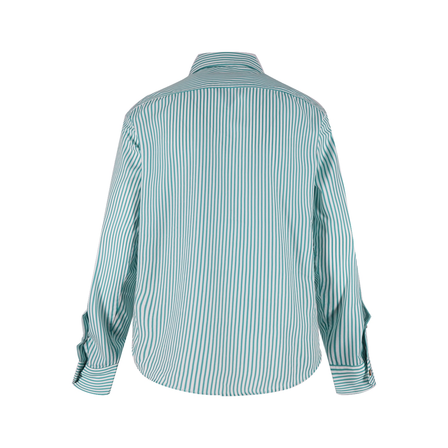 LU Jacquard Logo Green Striped Shirt