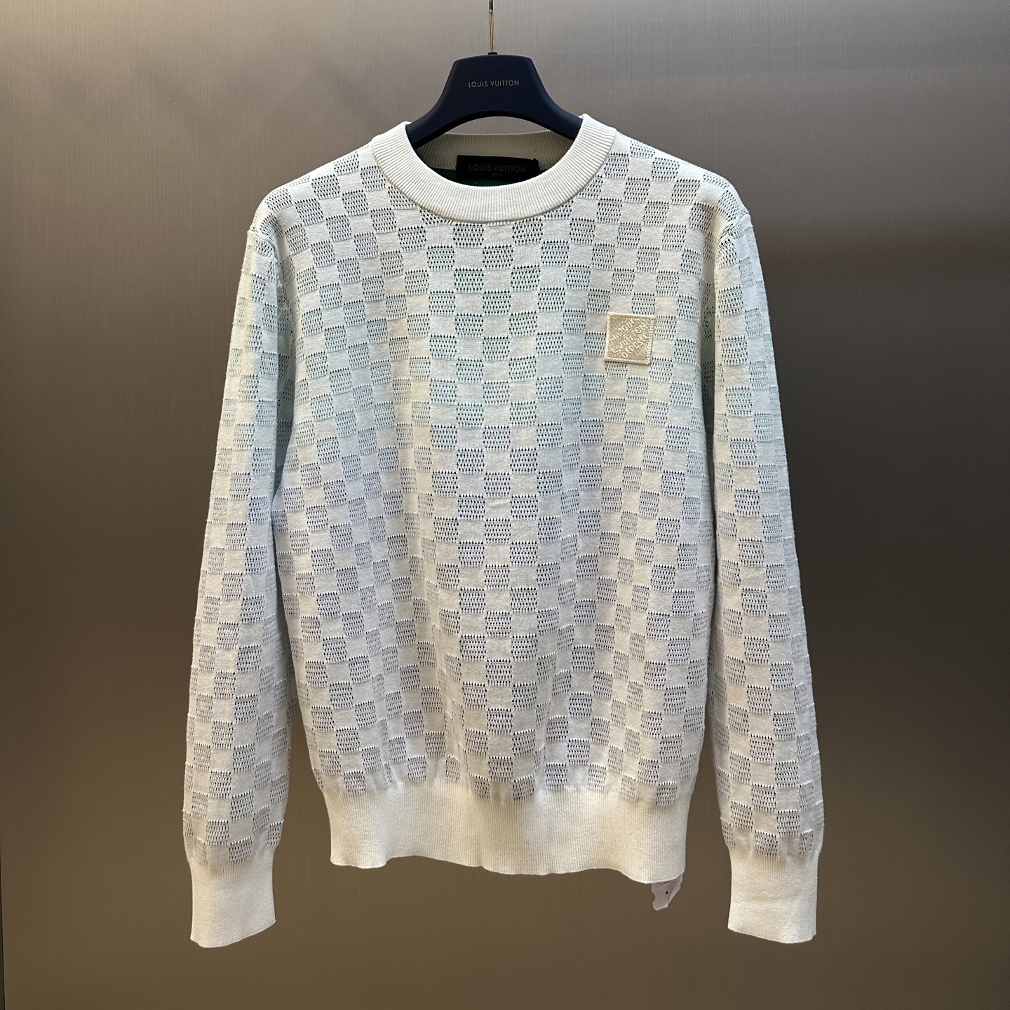 Chessboard Gradient Jacquard Sweater