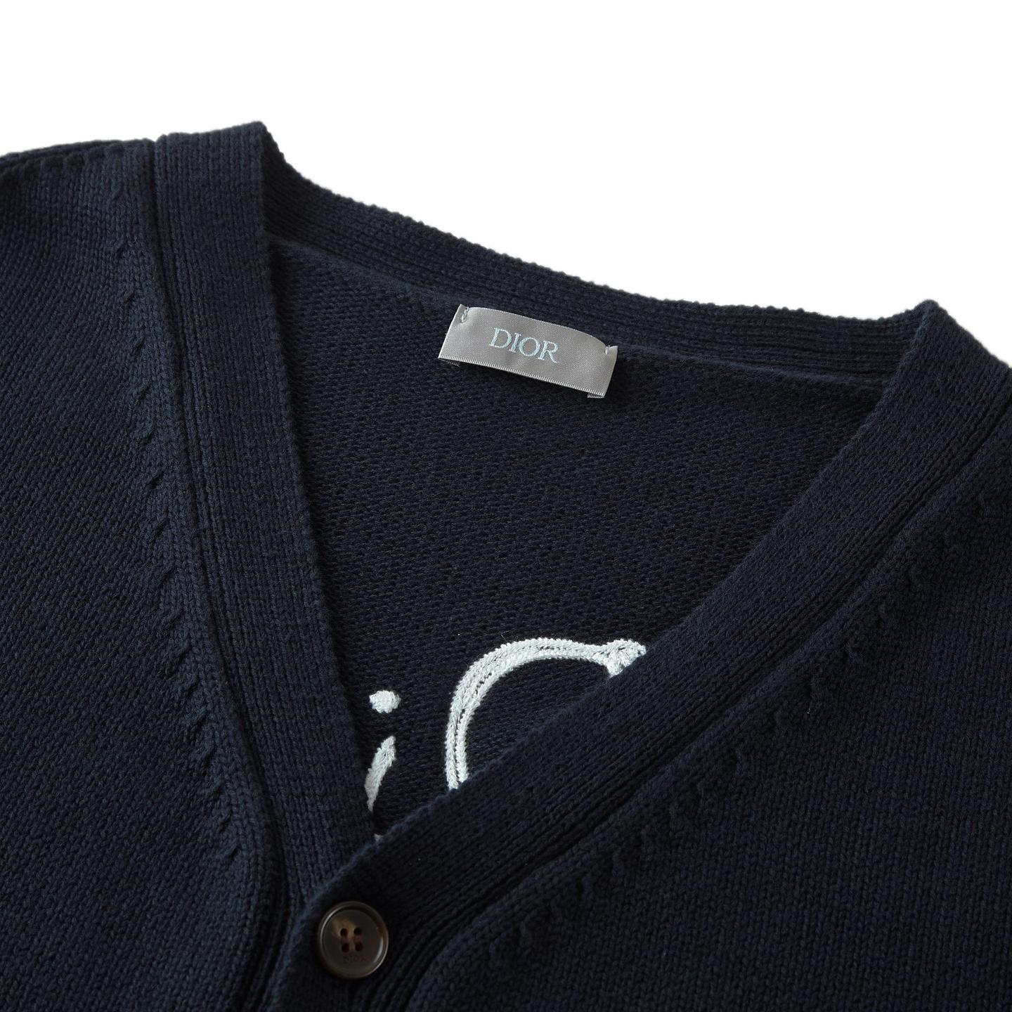 Friend embroidered blend cardigan