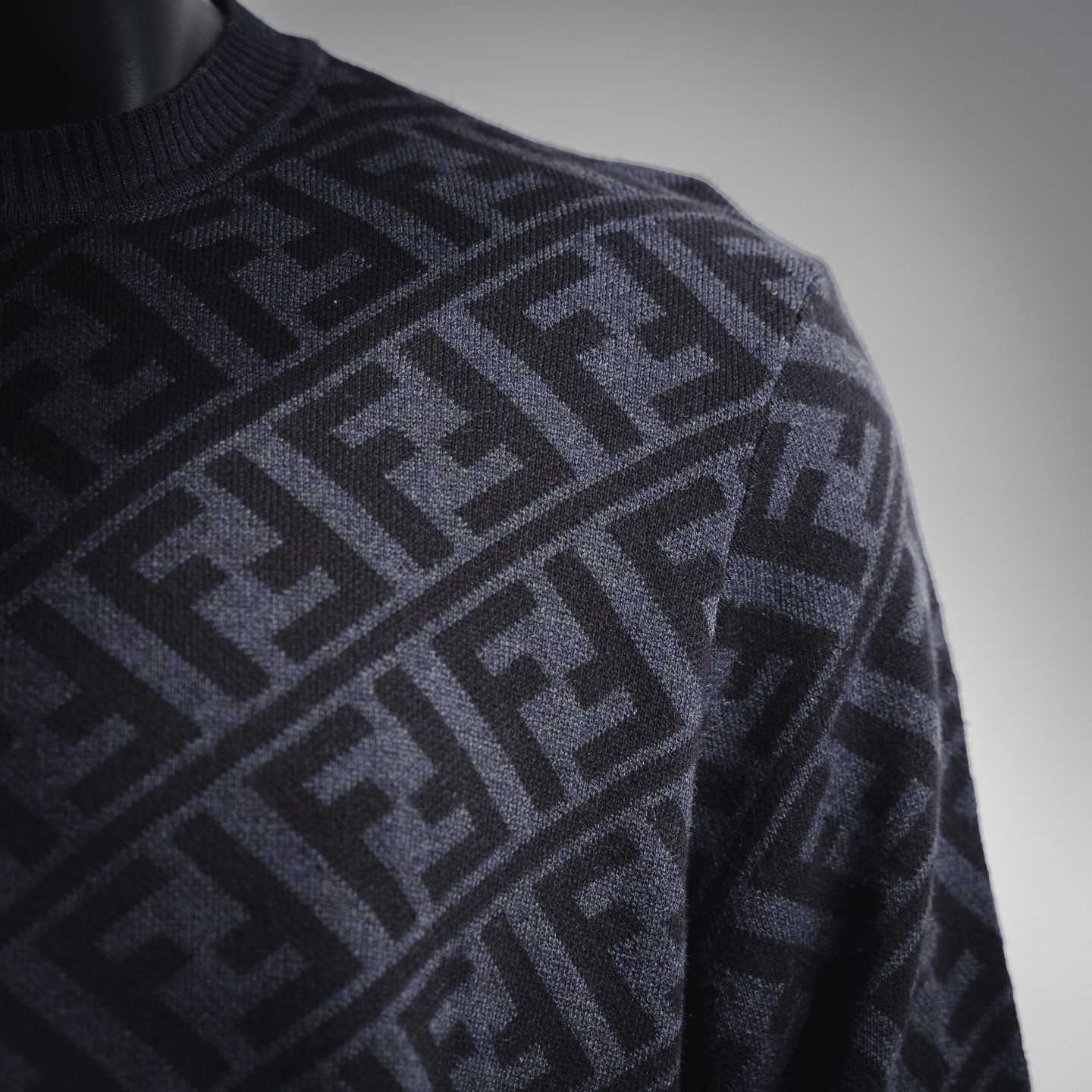 Diagonal Twill FF Pullover Knit Sweater