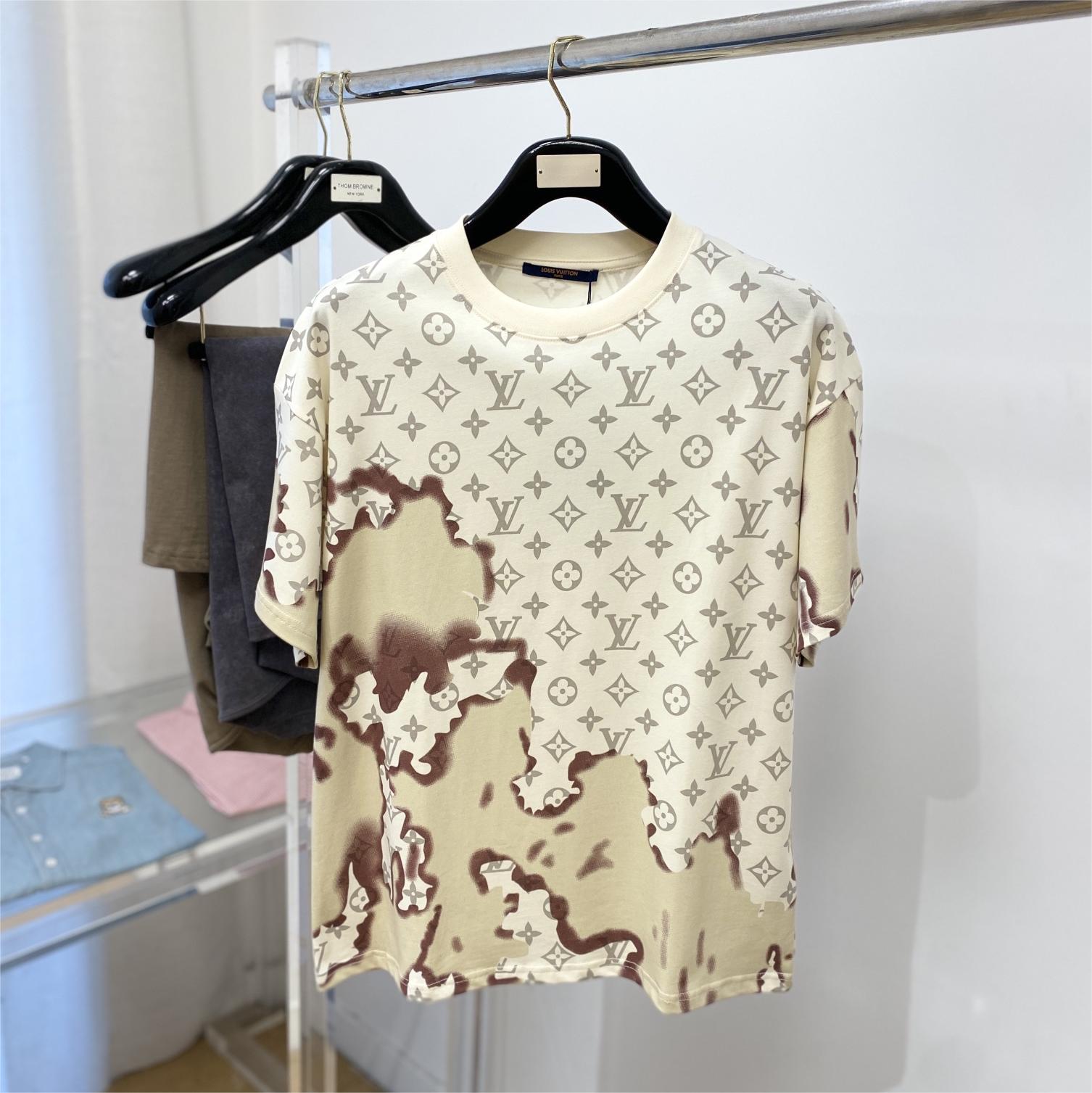 All-over Printed Flame Cloud Crew Neck T-Shirt