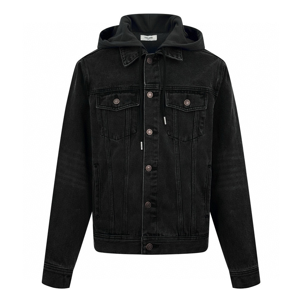 CELINE Hooded Denim Jacket
