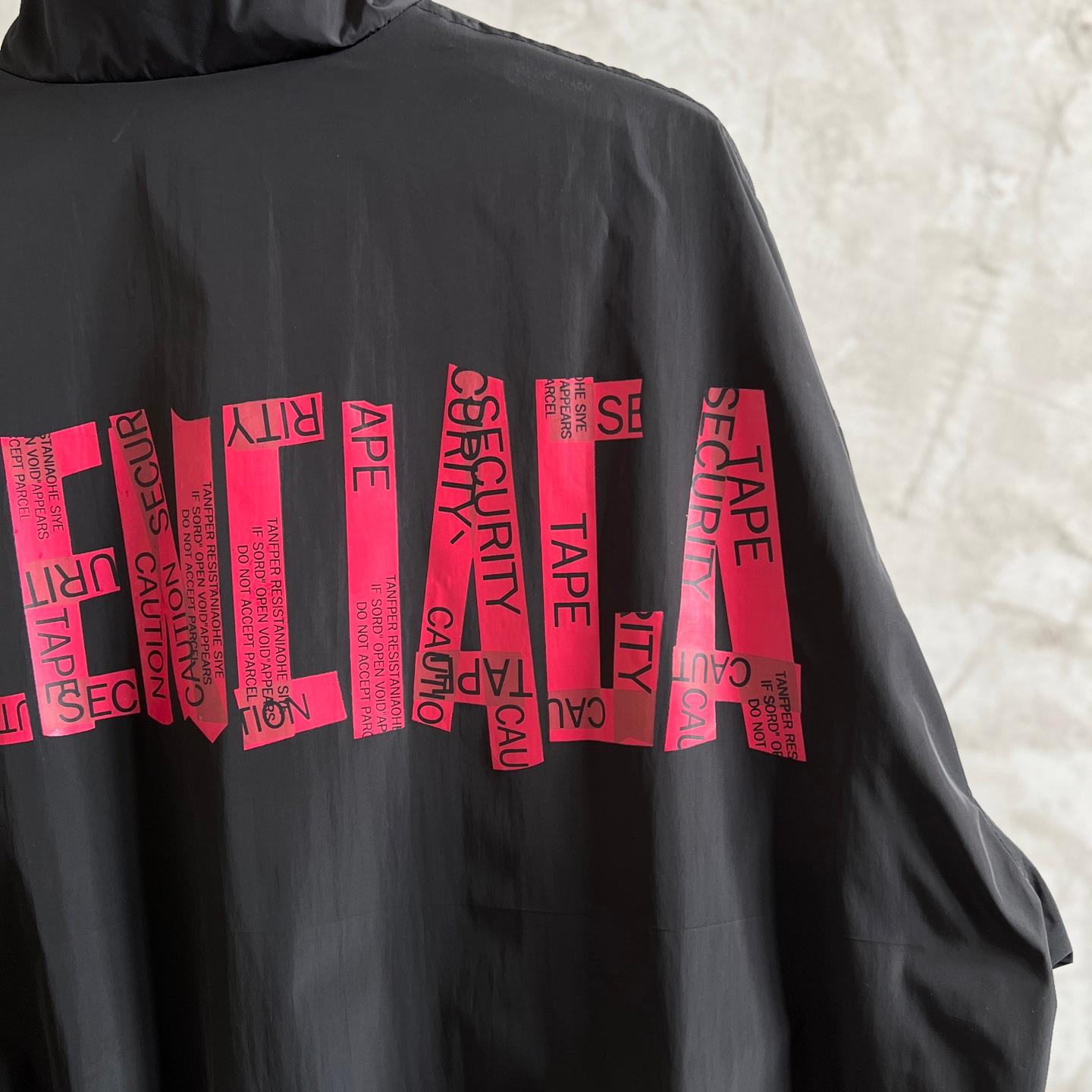 Red Masking Tape Waterproof Jacket