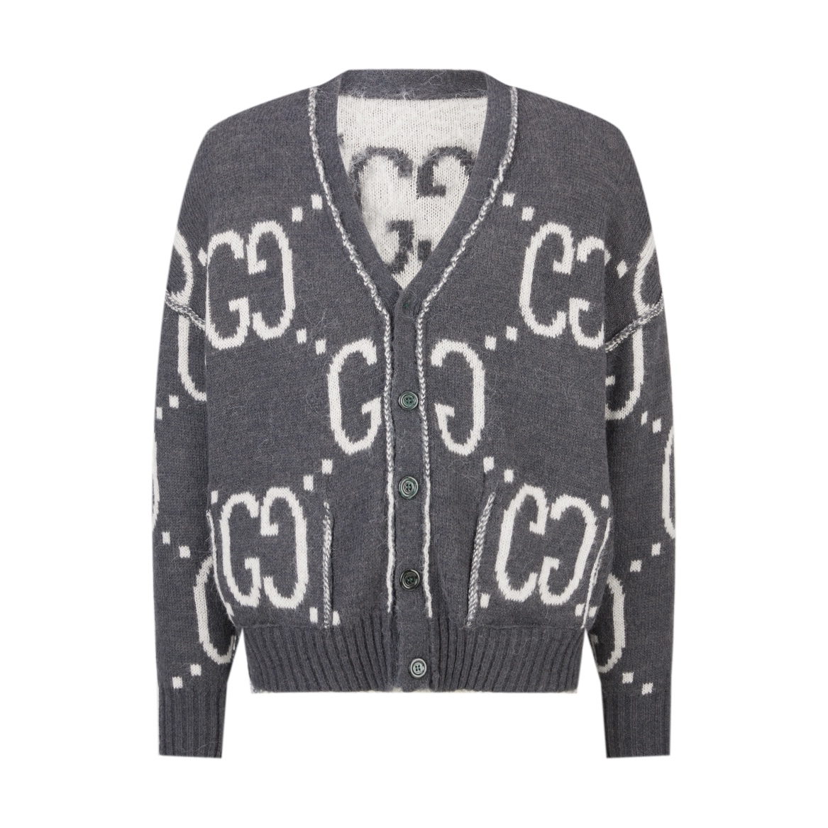 Reversible Mohair Cardigan Sweater