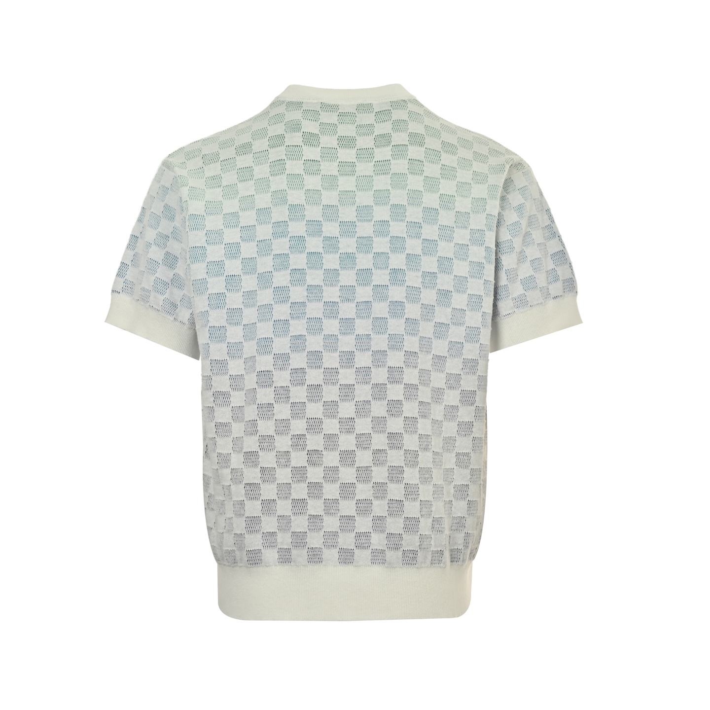 25ss Gradient Checkered Knit Short Sleeve