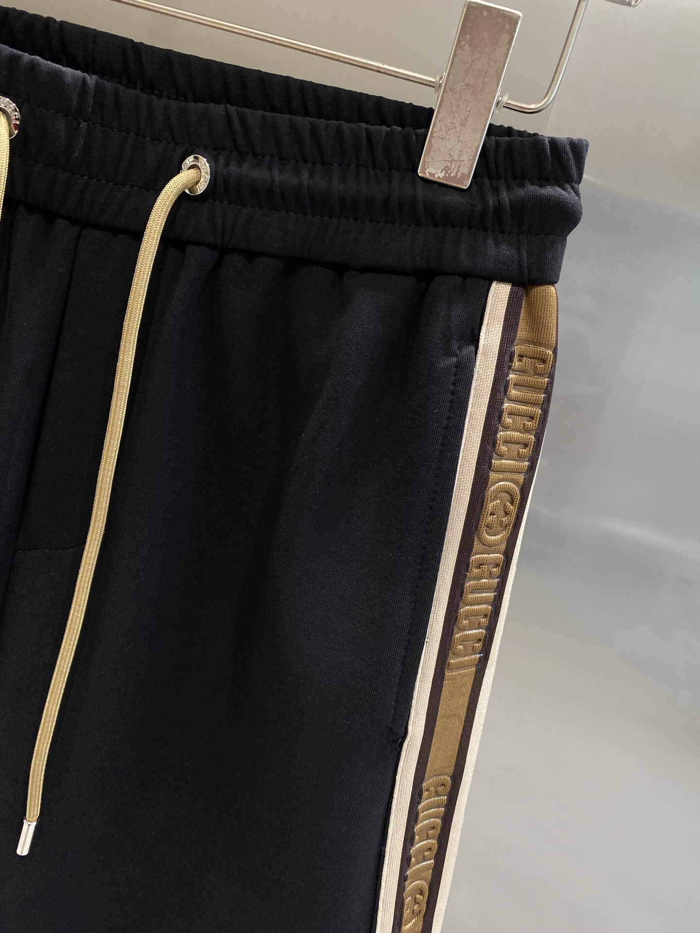 Black Side Printed Shorts