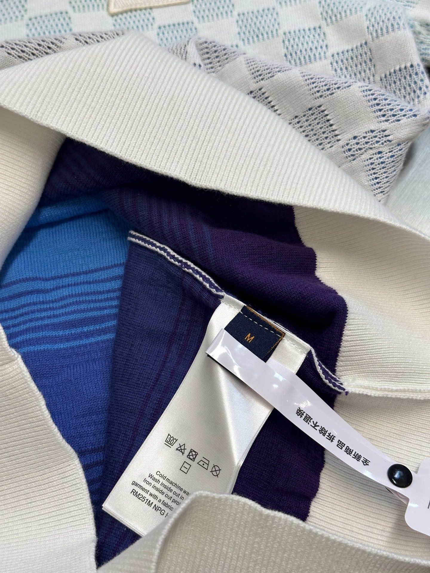 Chessboard Gradient Jacquard Sweater