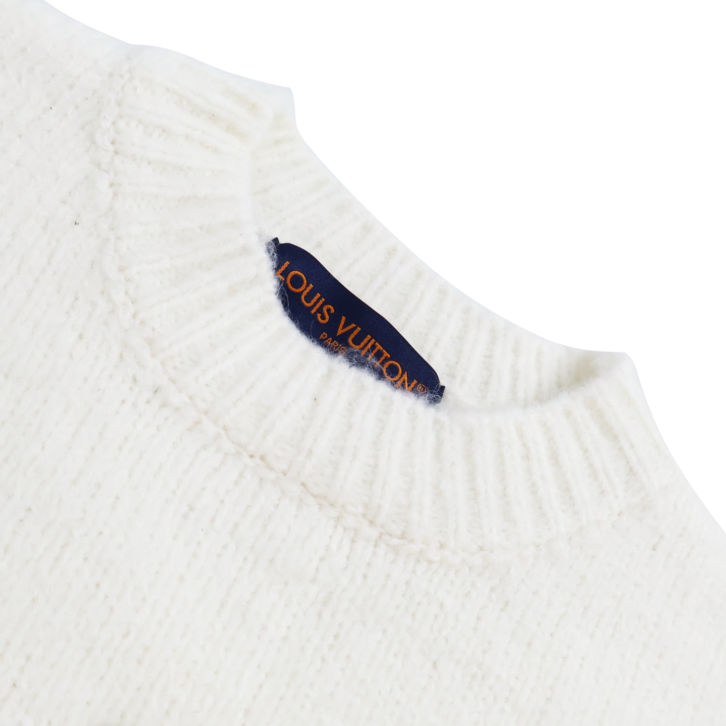 Embroidered pearl logo knitted sweater
