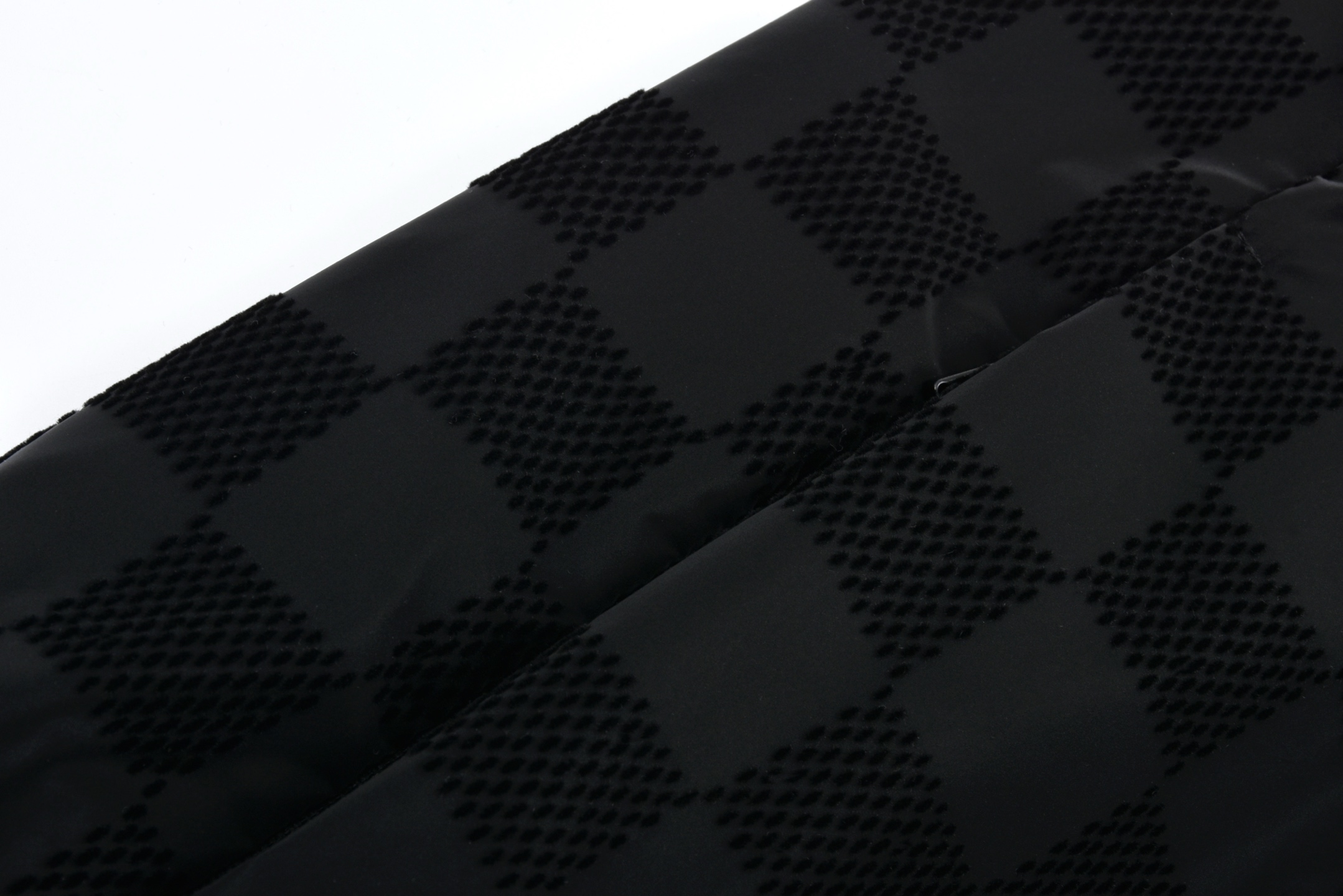 Checkerboard lettering flocked jacket