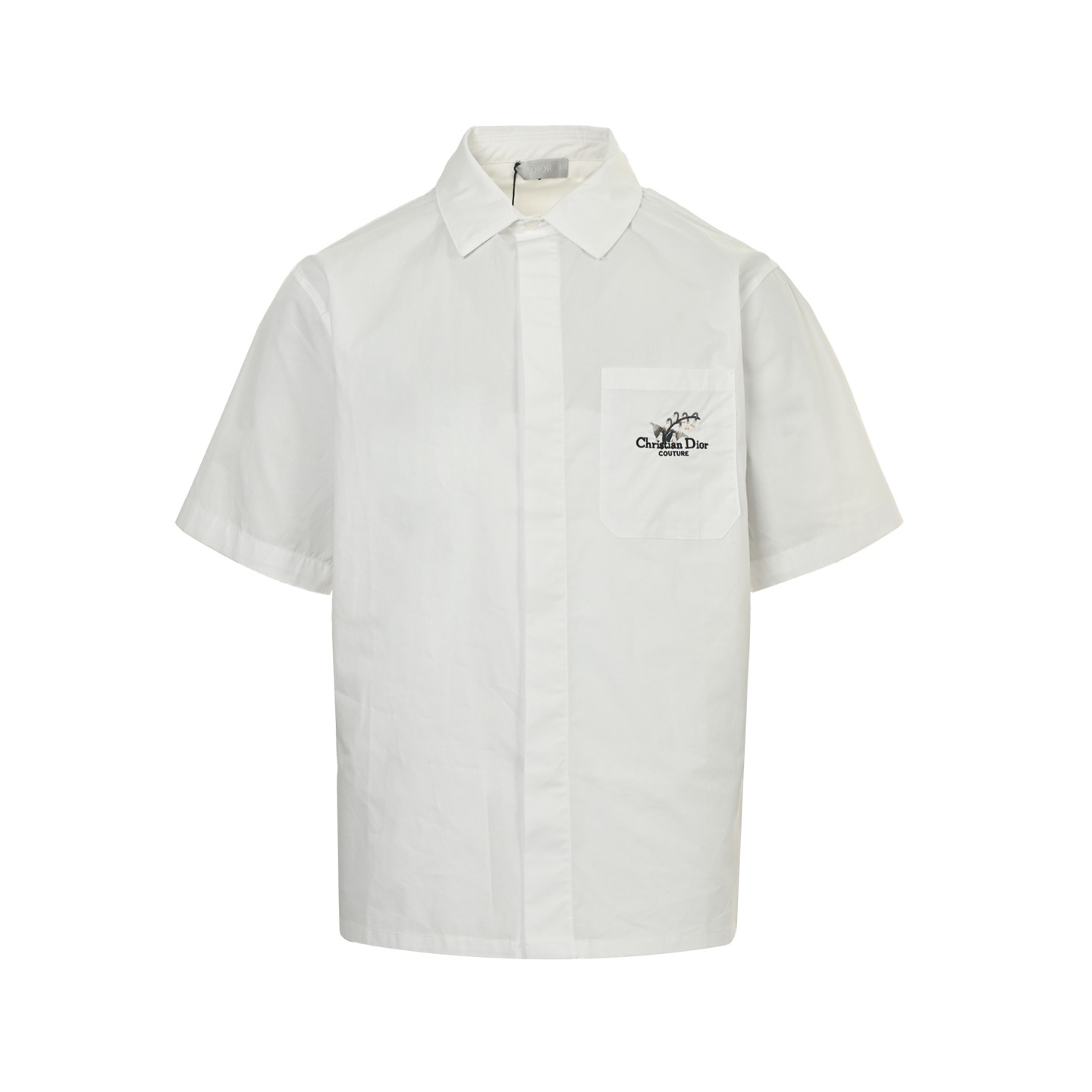 Lily of the Valley Embroidered Short-Sleeve Shirt