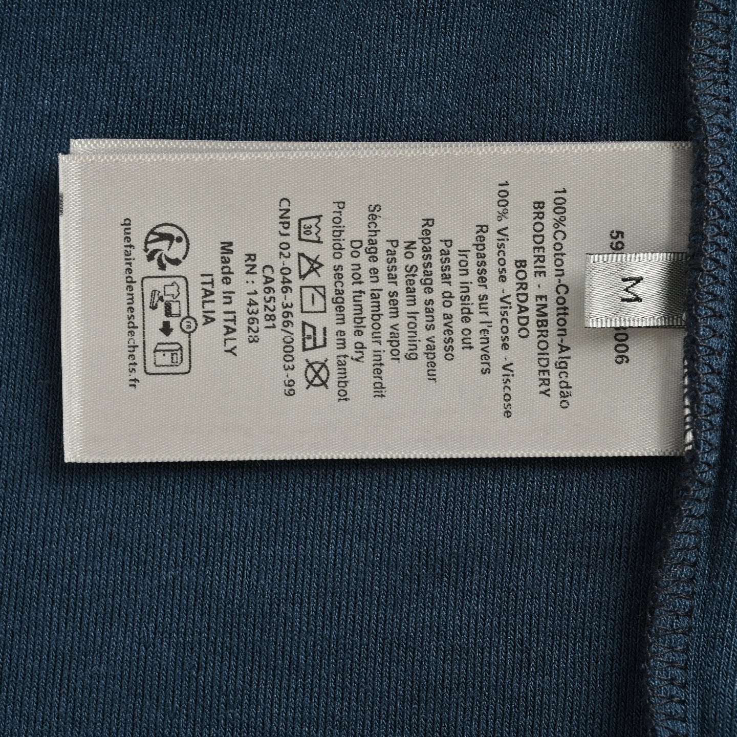 Embroidered Terry Fabric T-Shirt