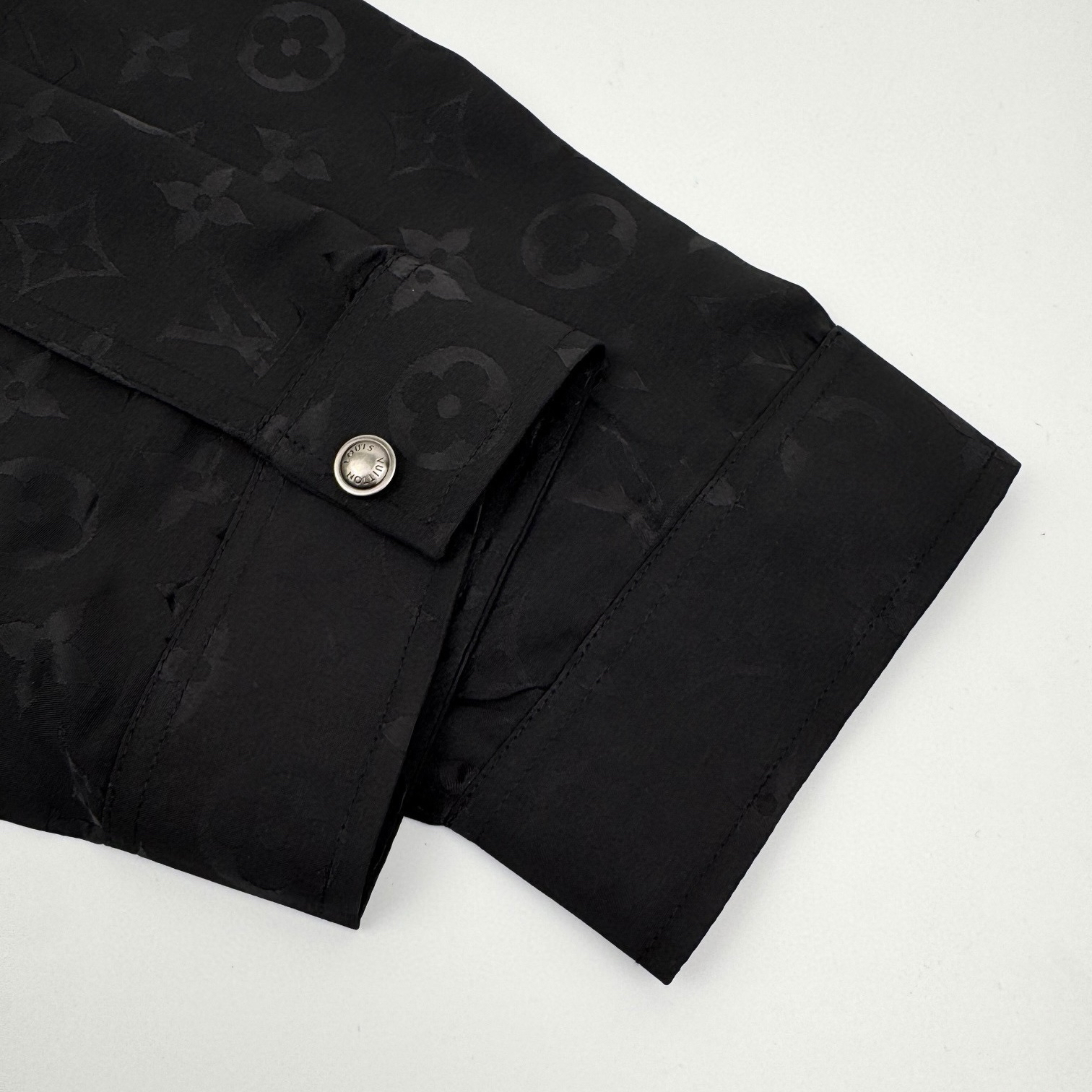 Silk all-over diamond print shirt