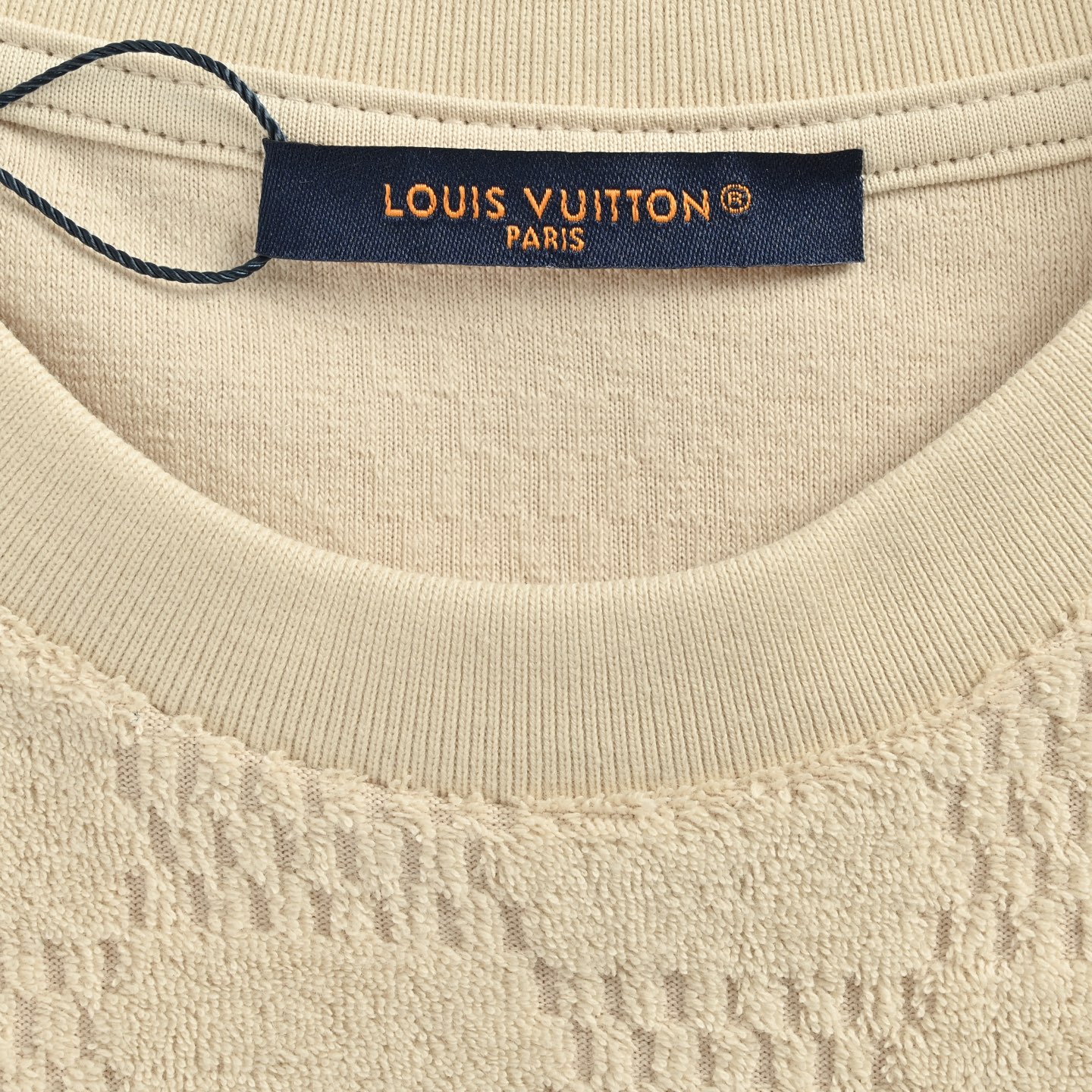 Checkerboard towel jacquard T-shirt