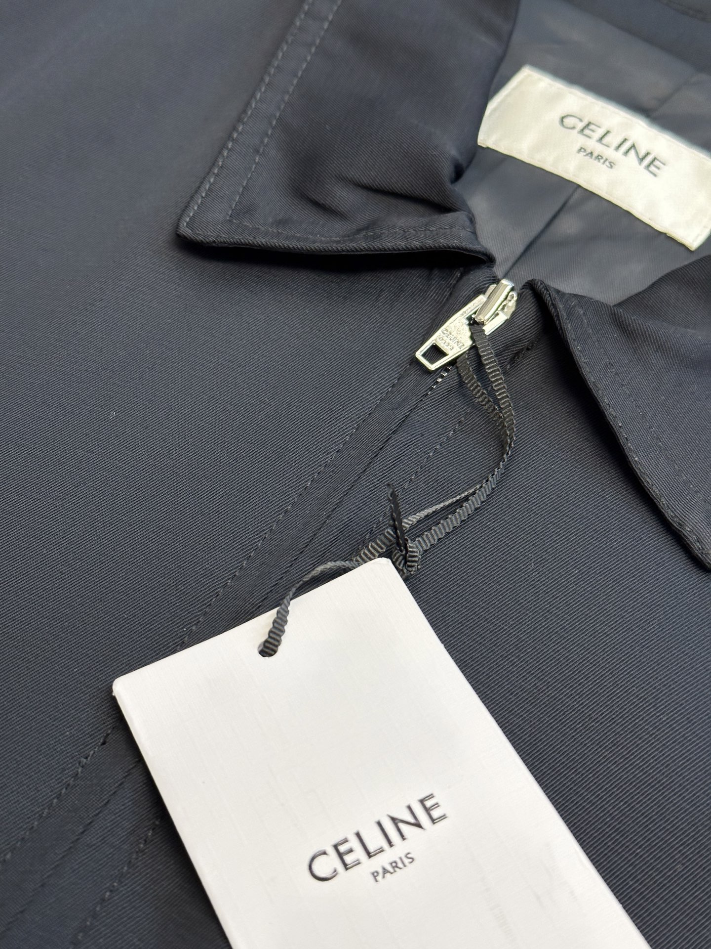 Cocoon silk zipper jacket