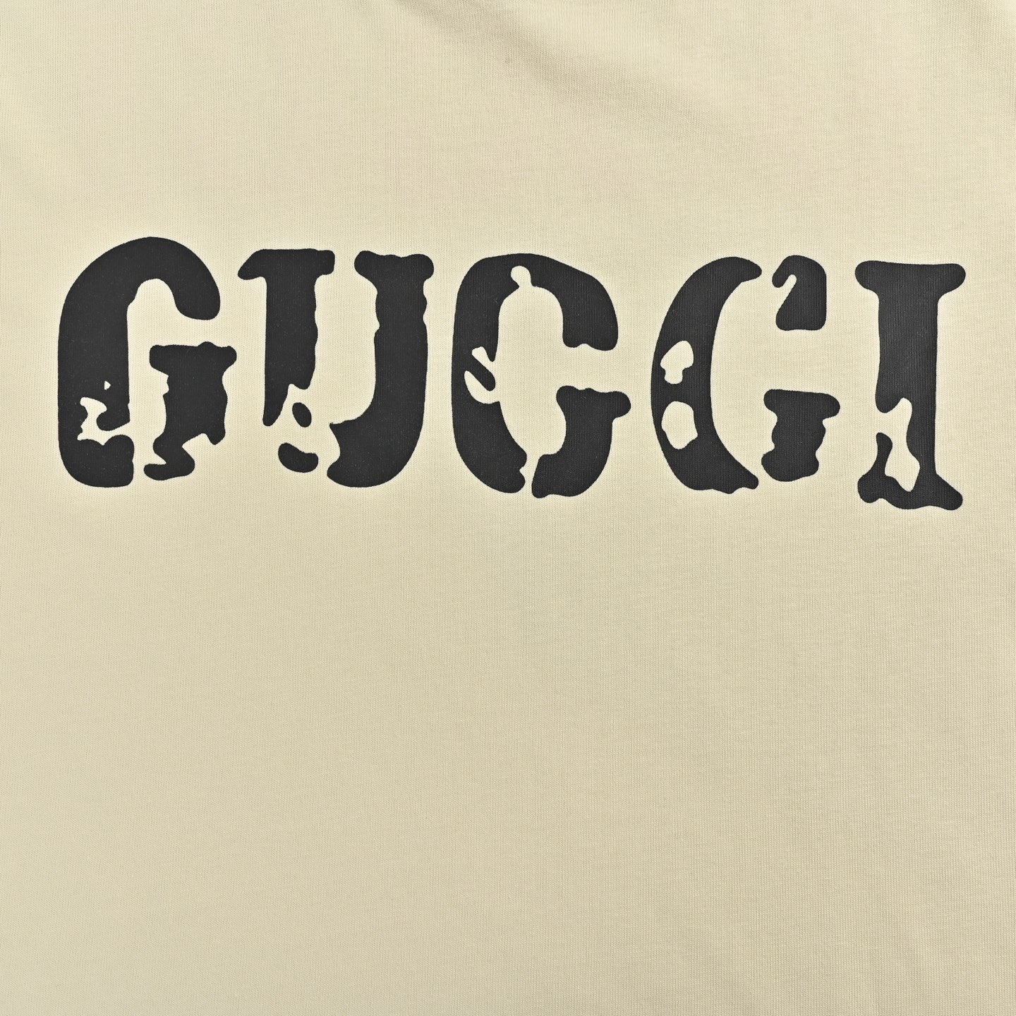 25SS Distressed Letter Print T-Shirt