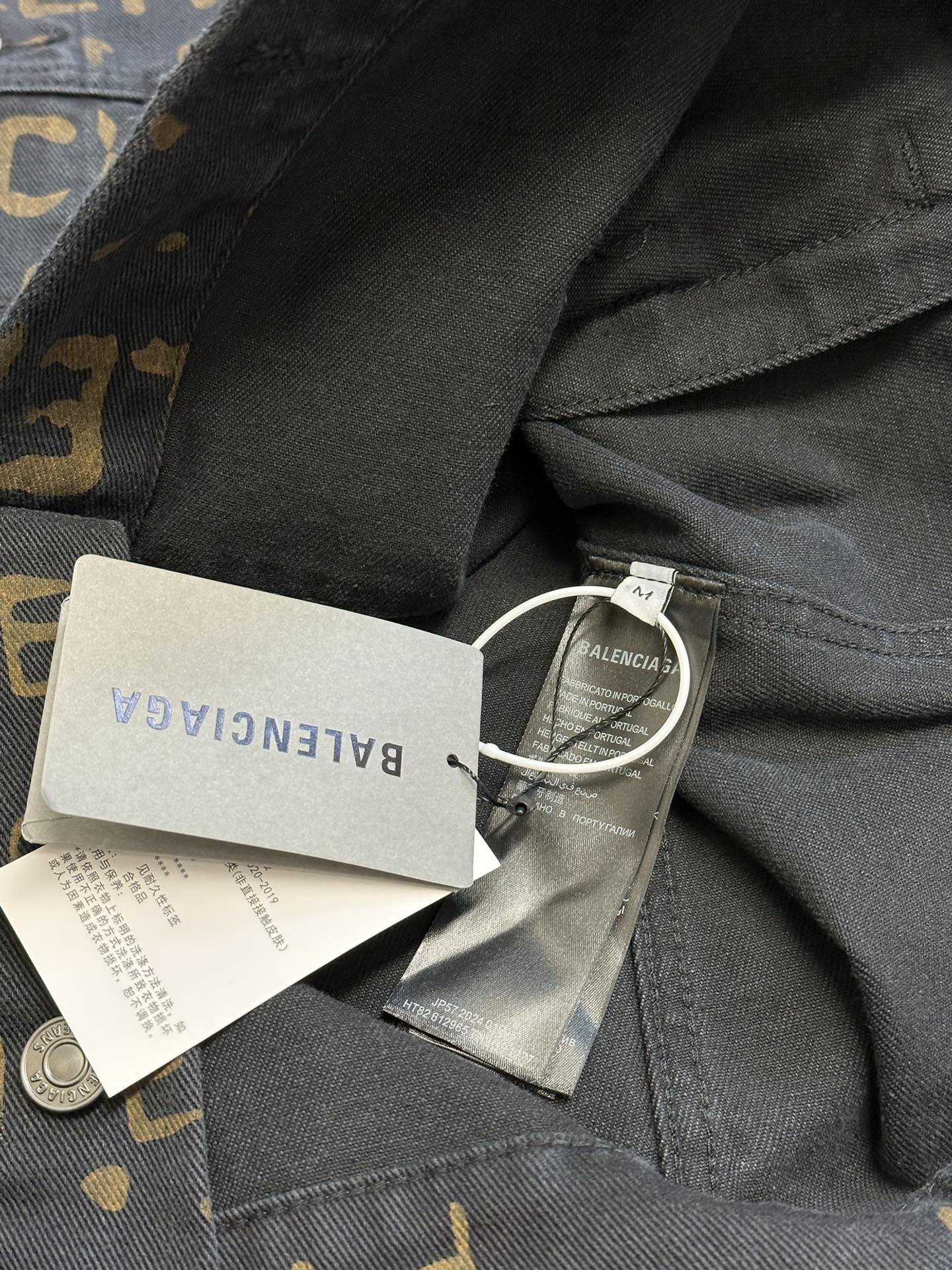 Washed All-Over Print Denim Jacket