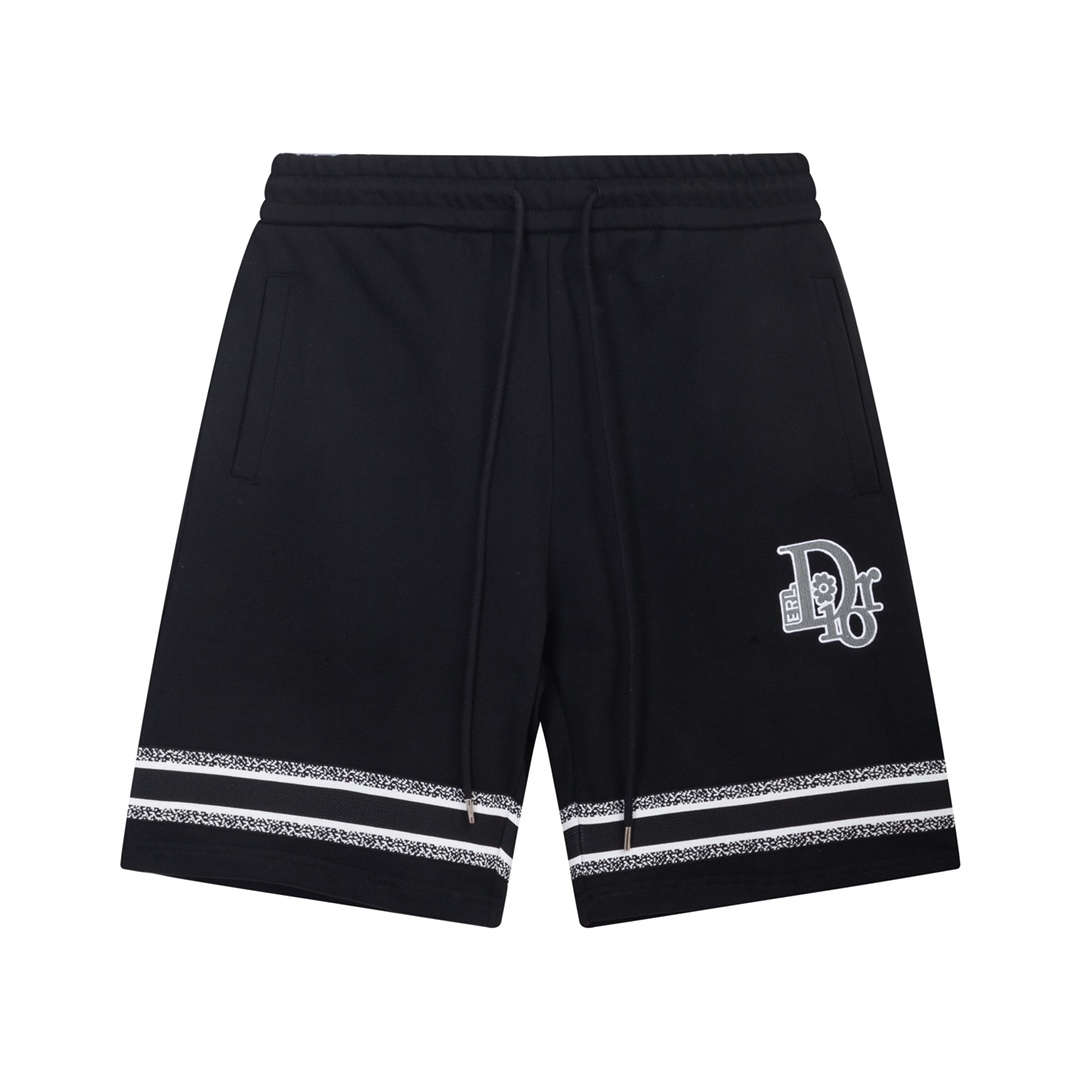 Double G Embroidery Side Stripe Shorts