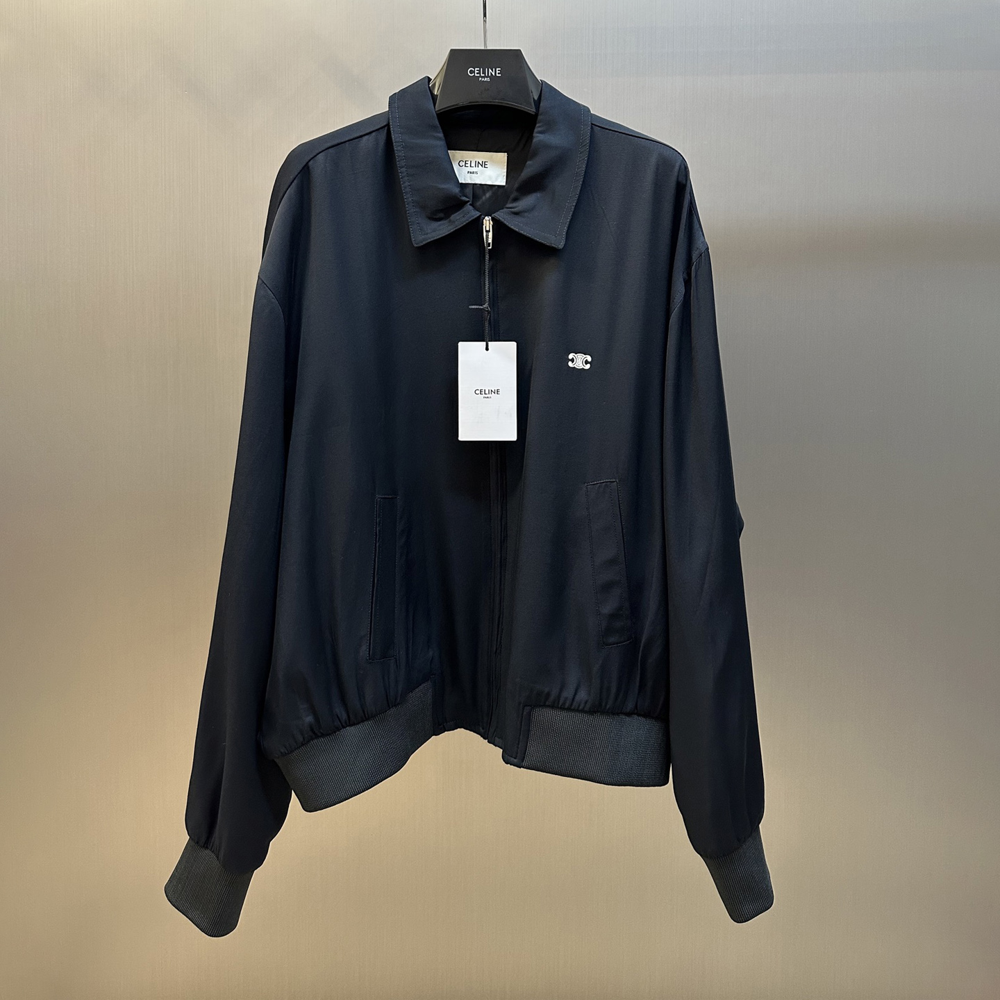 Cocoon silk zipper jacket