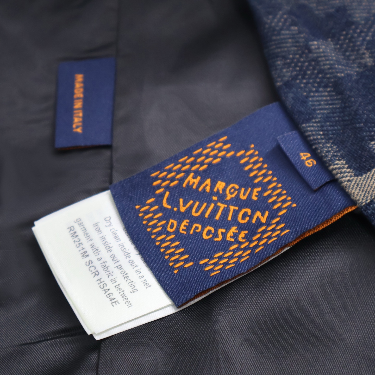 Snake print denim collarless jacket