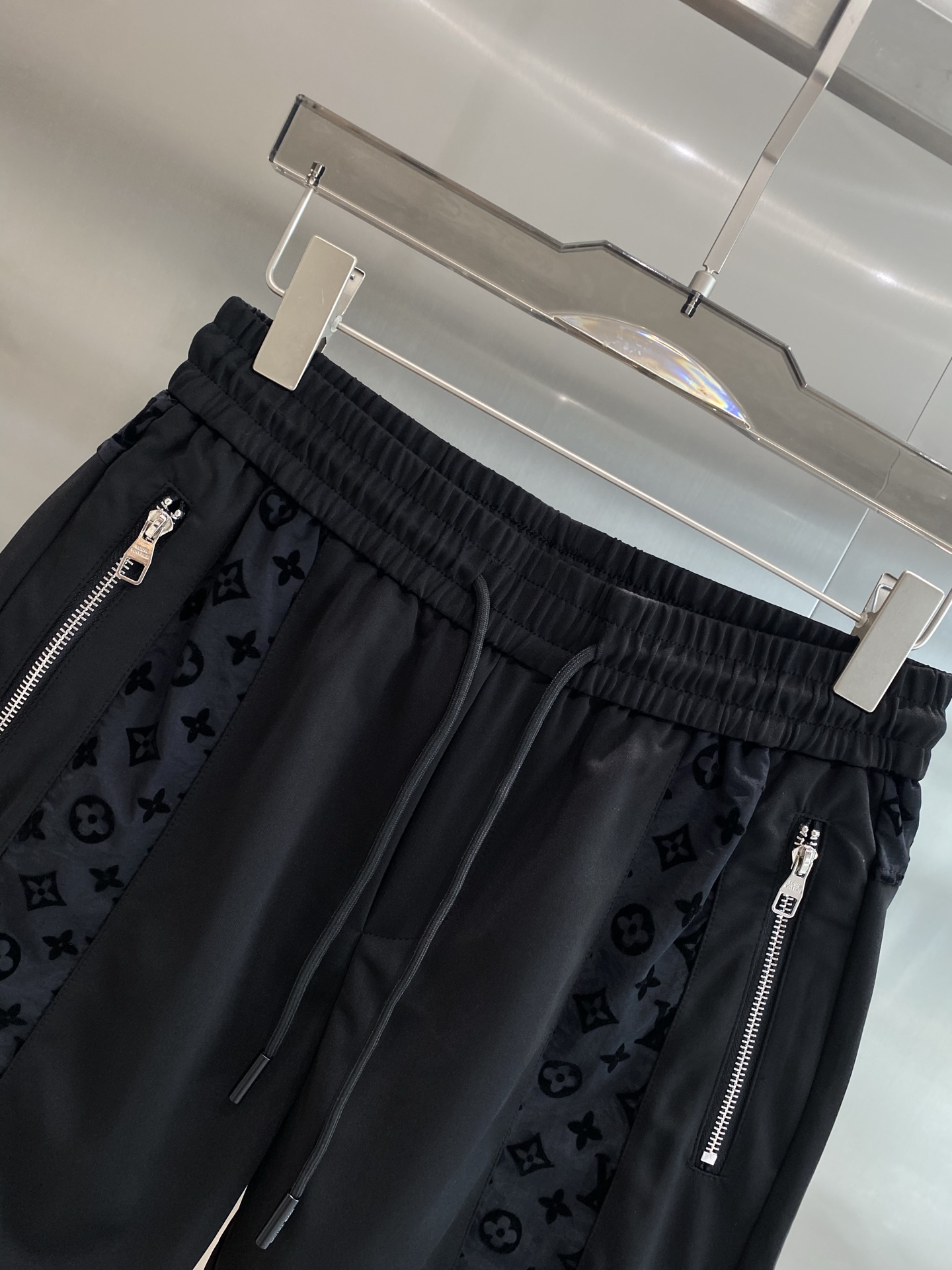 Black Monogram Shorts