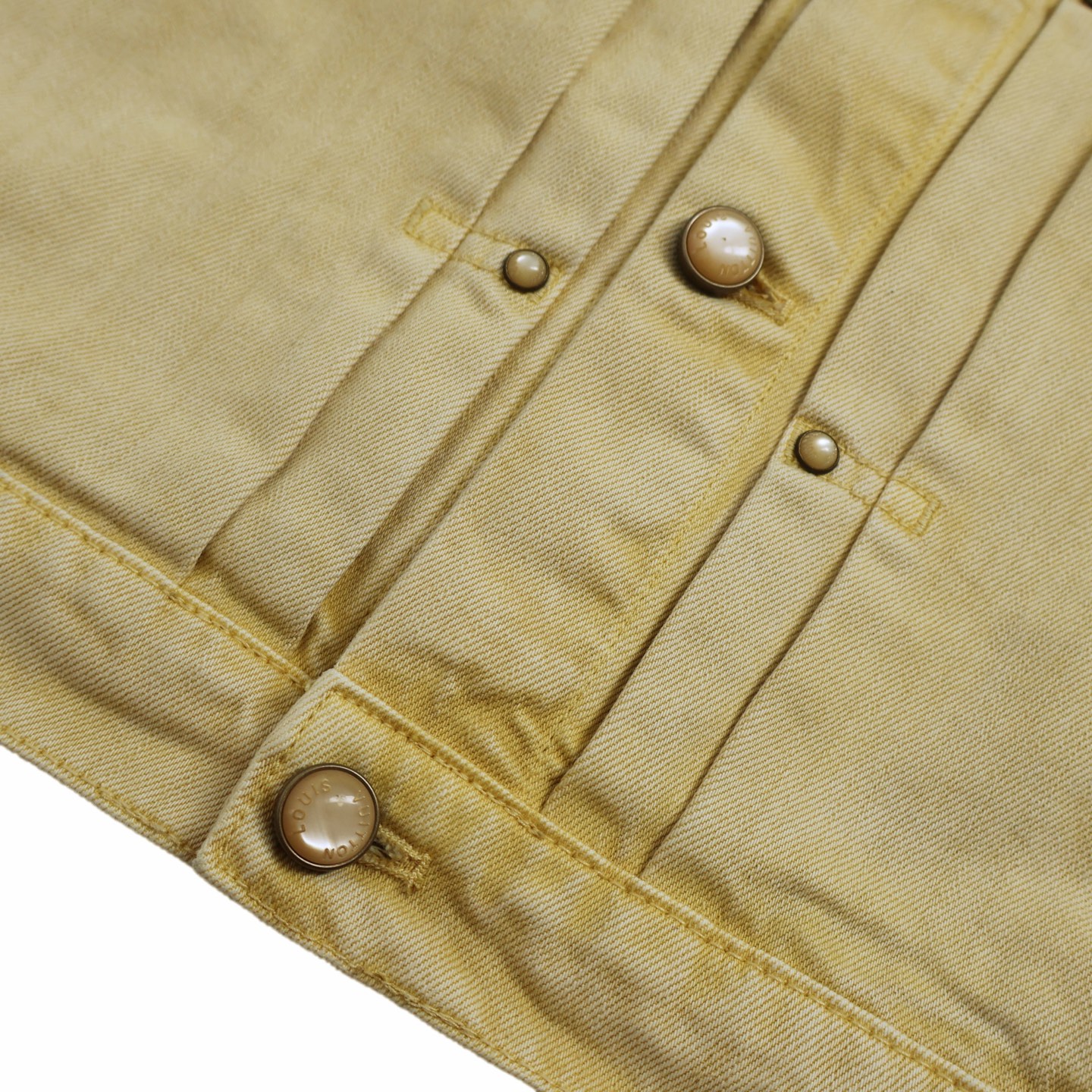 Denim jacket with embossed pockets