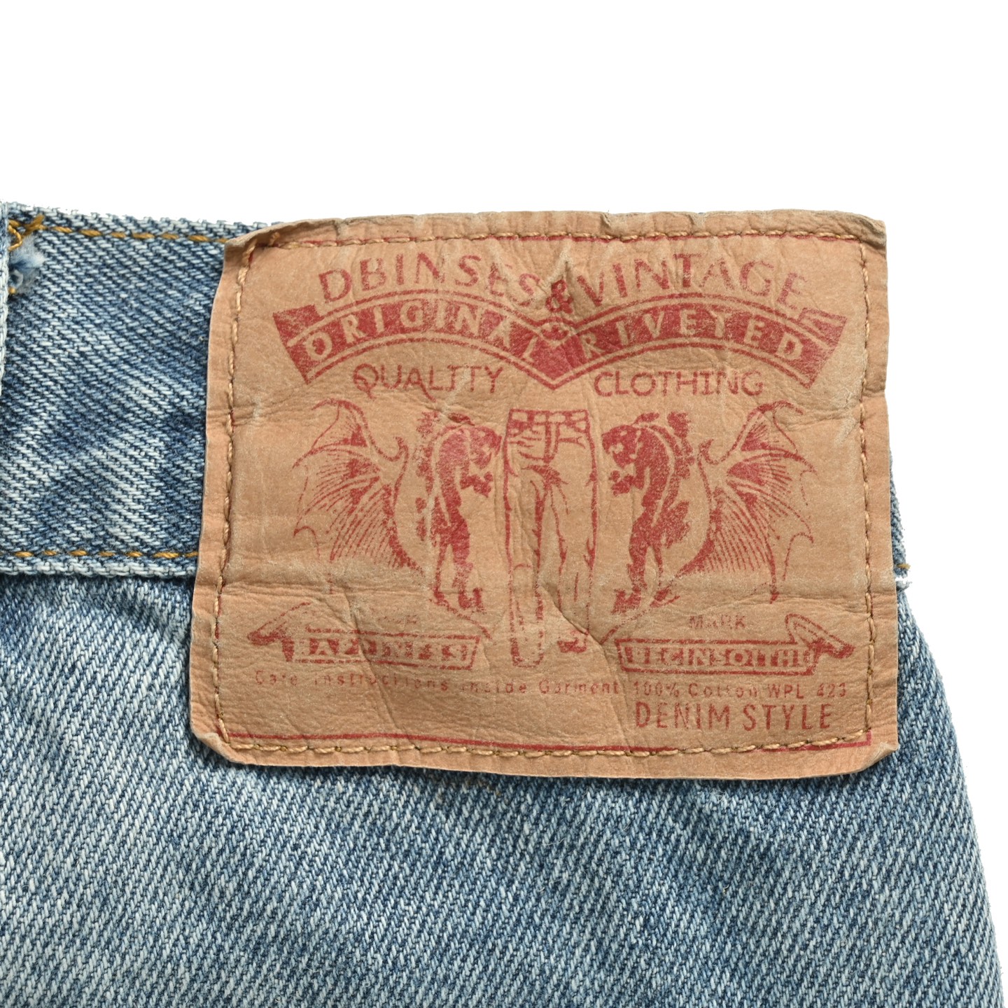 Leather label cross cargo jeans