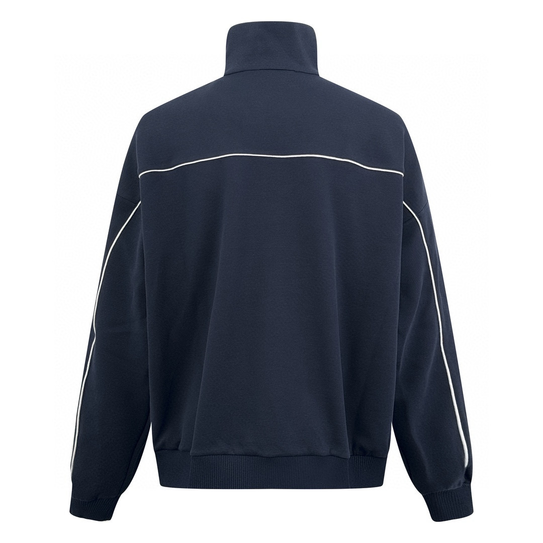 Embossed logo half-zip sweatshirt