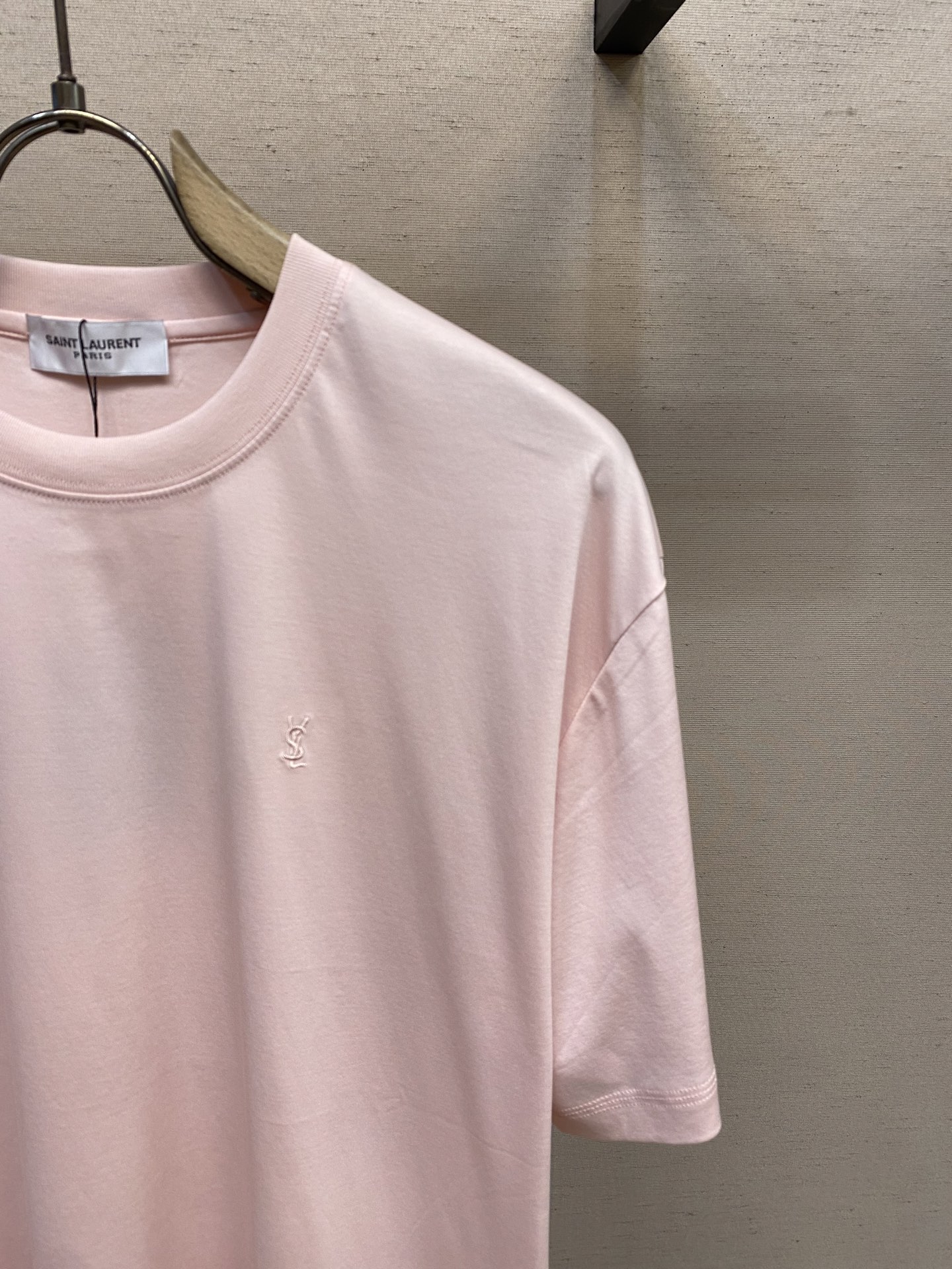 Mulberry Silk Embroidered Short-Sleeve T-Shirt