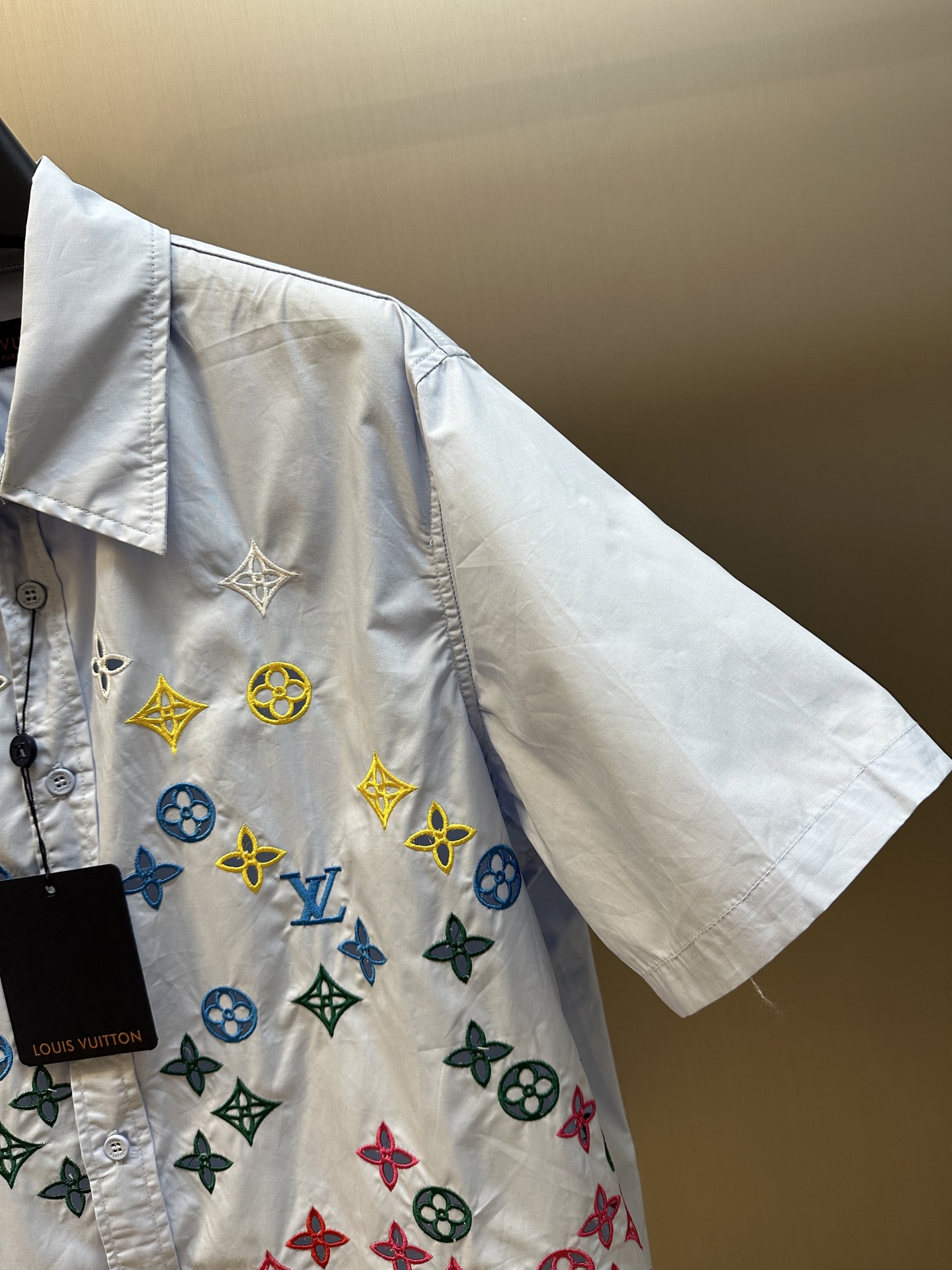 Spring and Summer Classic Rainbow Embroidered Shirt