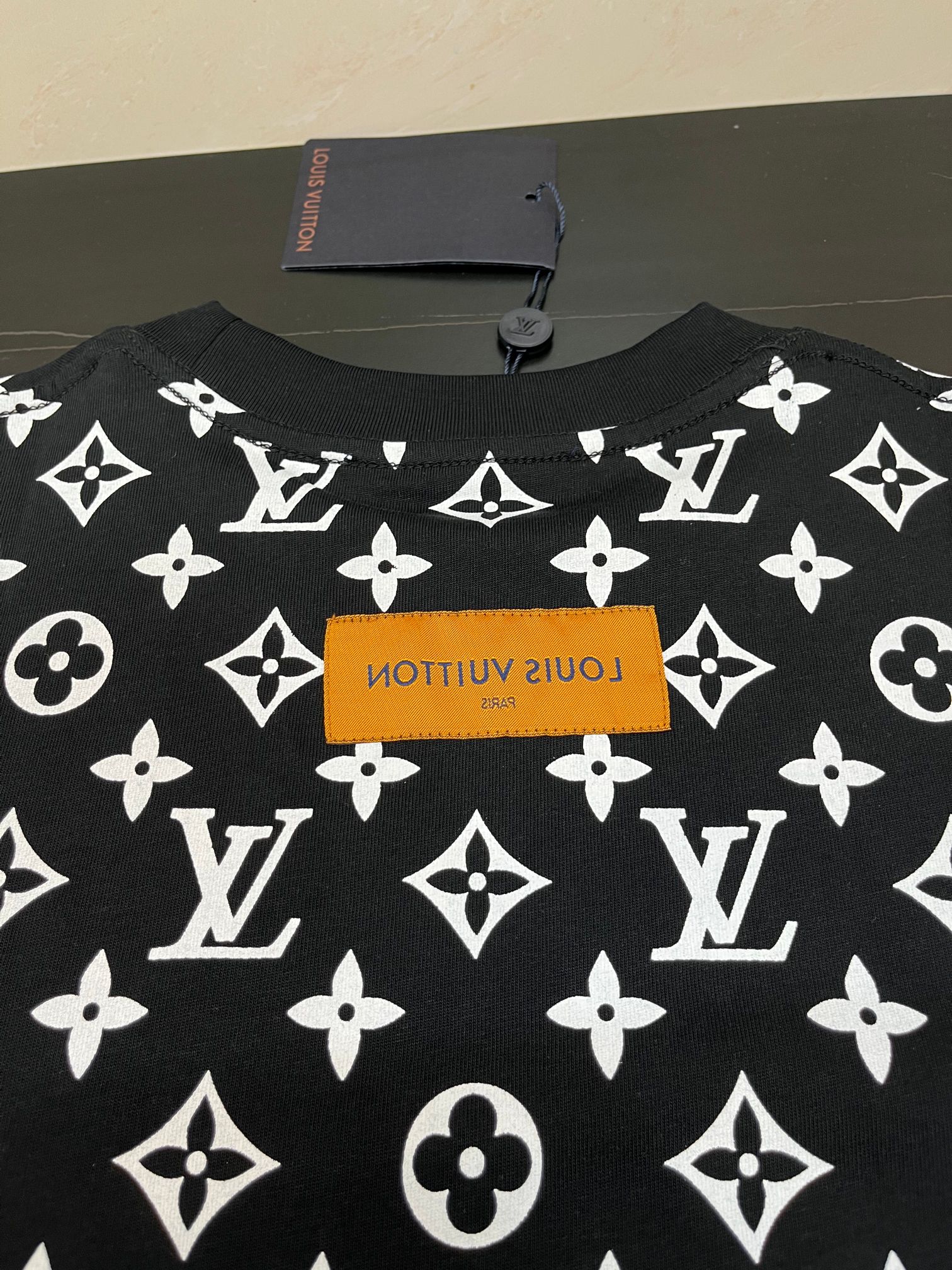 All-over Printed Flame Cloud Crew Neck T-Shirt