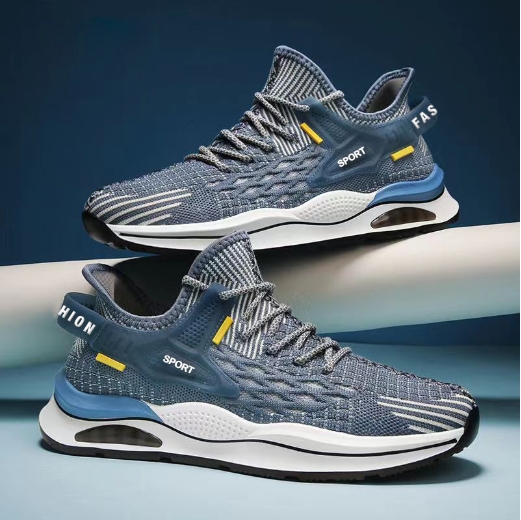 Low cut running shoes, fly woven breathable mesh casual shoes