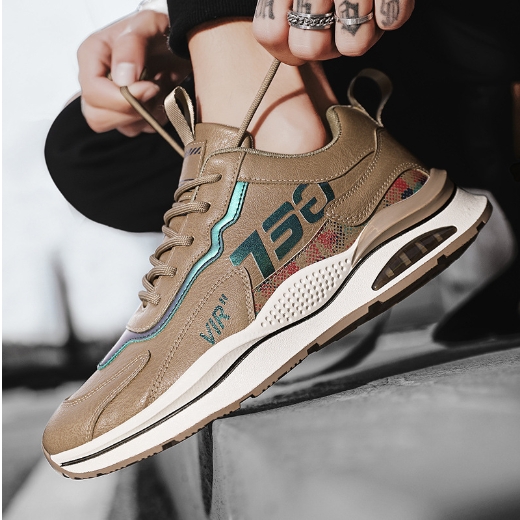 Men's shoes retro men's leather sports running shoes student casual